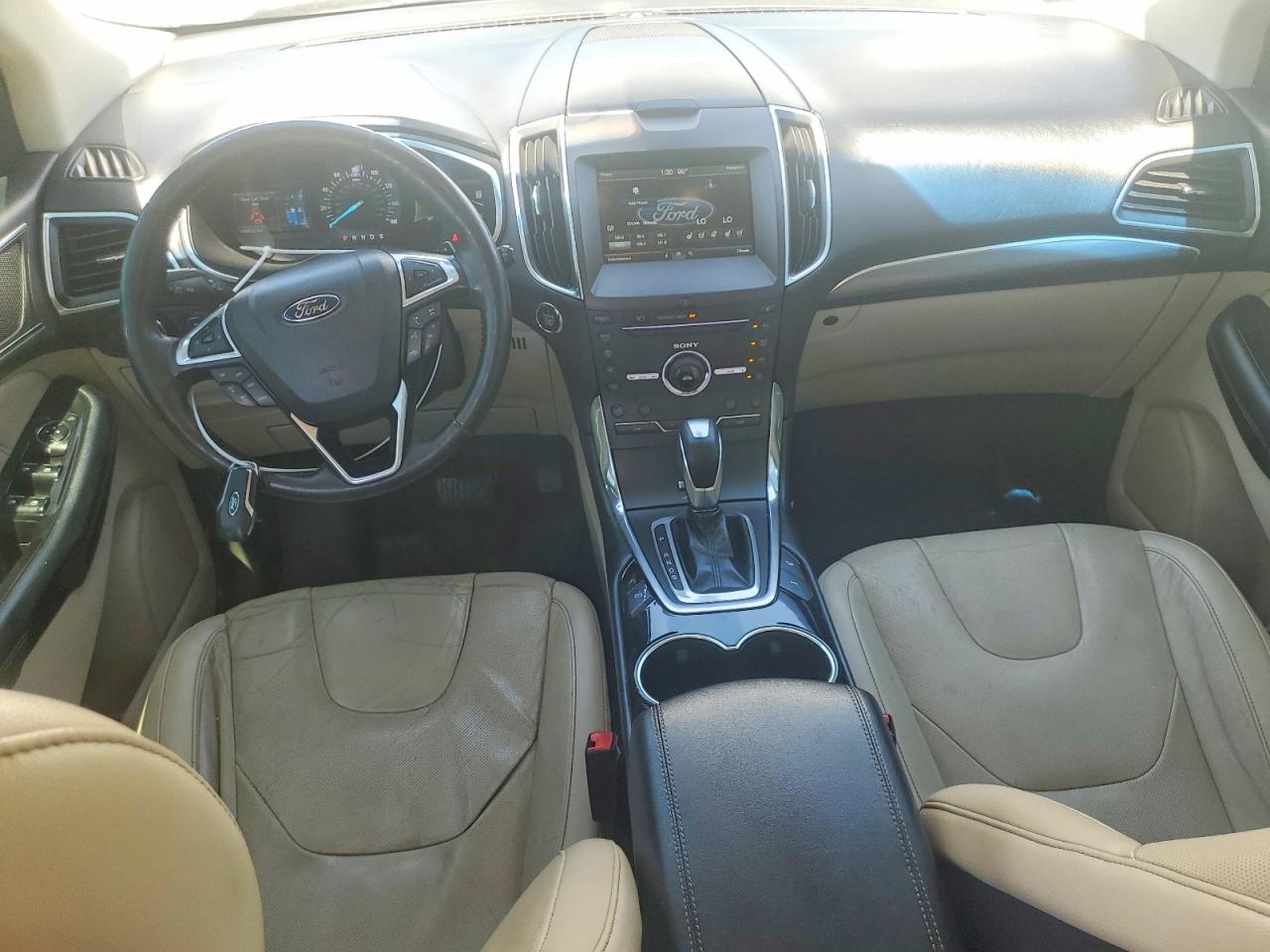 2015 Ford Edge Titanium White vin: 2FMPK3K89FBC09351