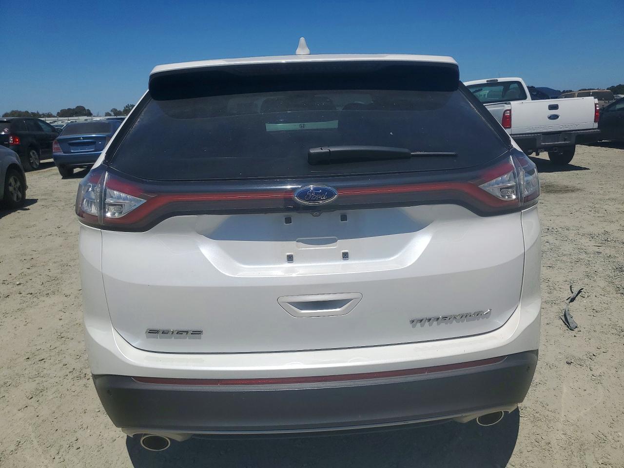 2015 Ford Edge Titanium White vin: 2FMPK3K89FBC09351