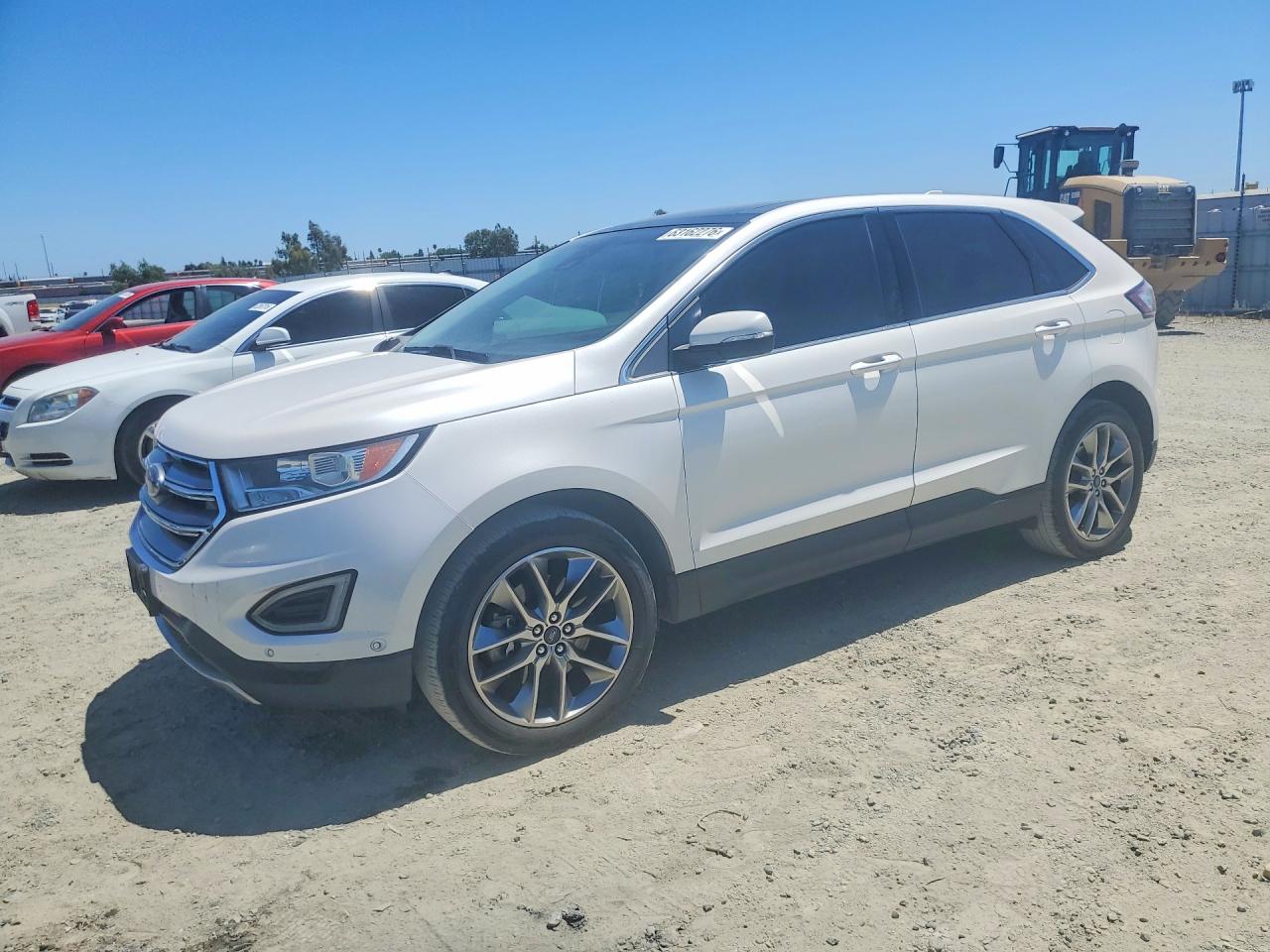 2015 Ford Edge Titanium White vin: 2FMPK3K89FBC09351