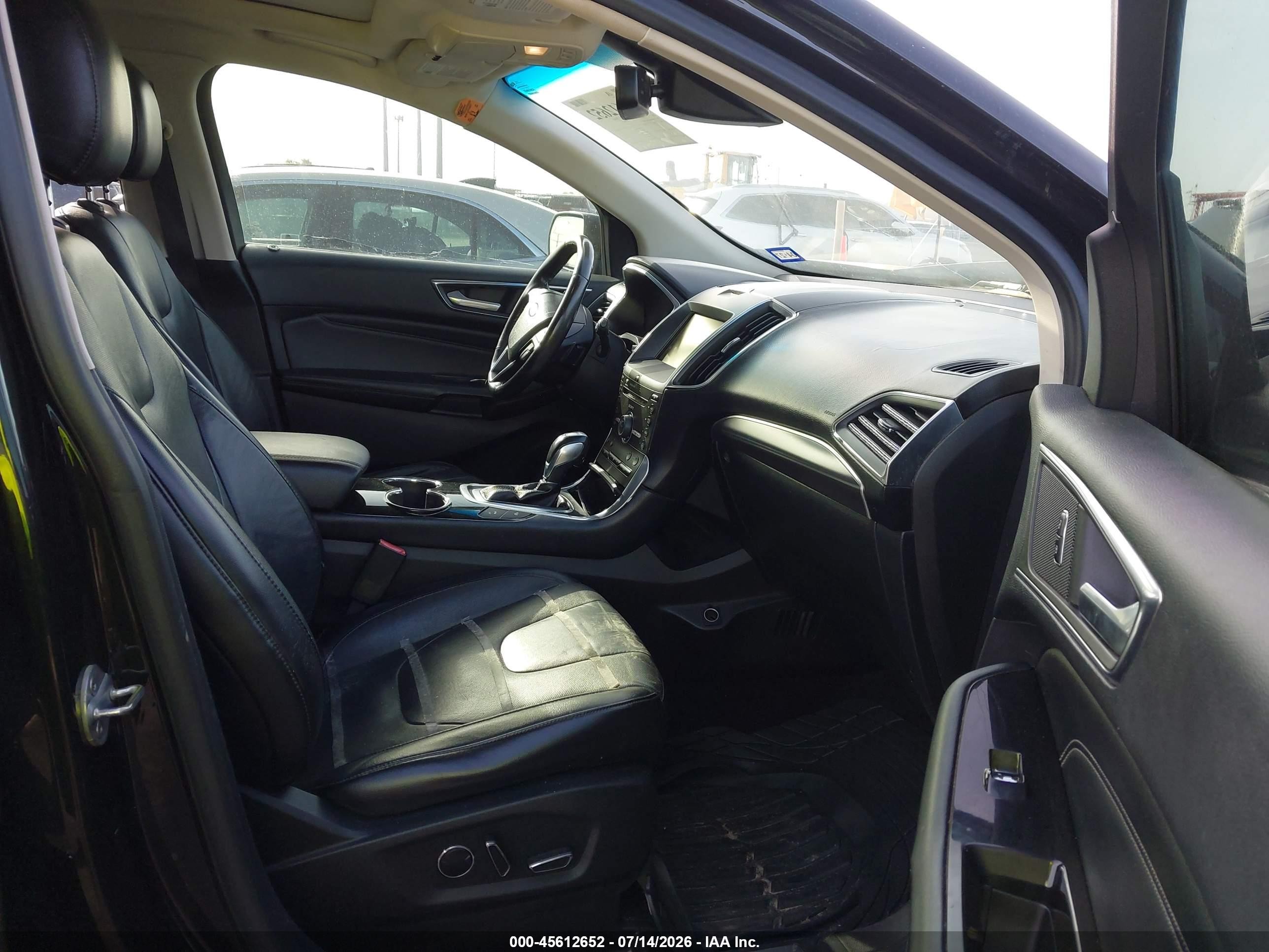 2015 Ford Edge Titanium Черный vin: 2FMPK3K89FBC26182
