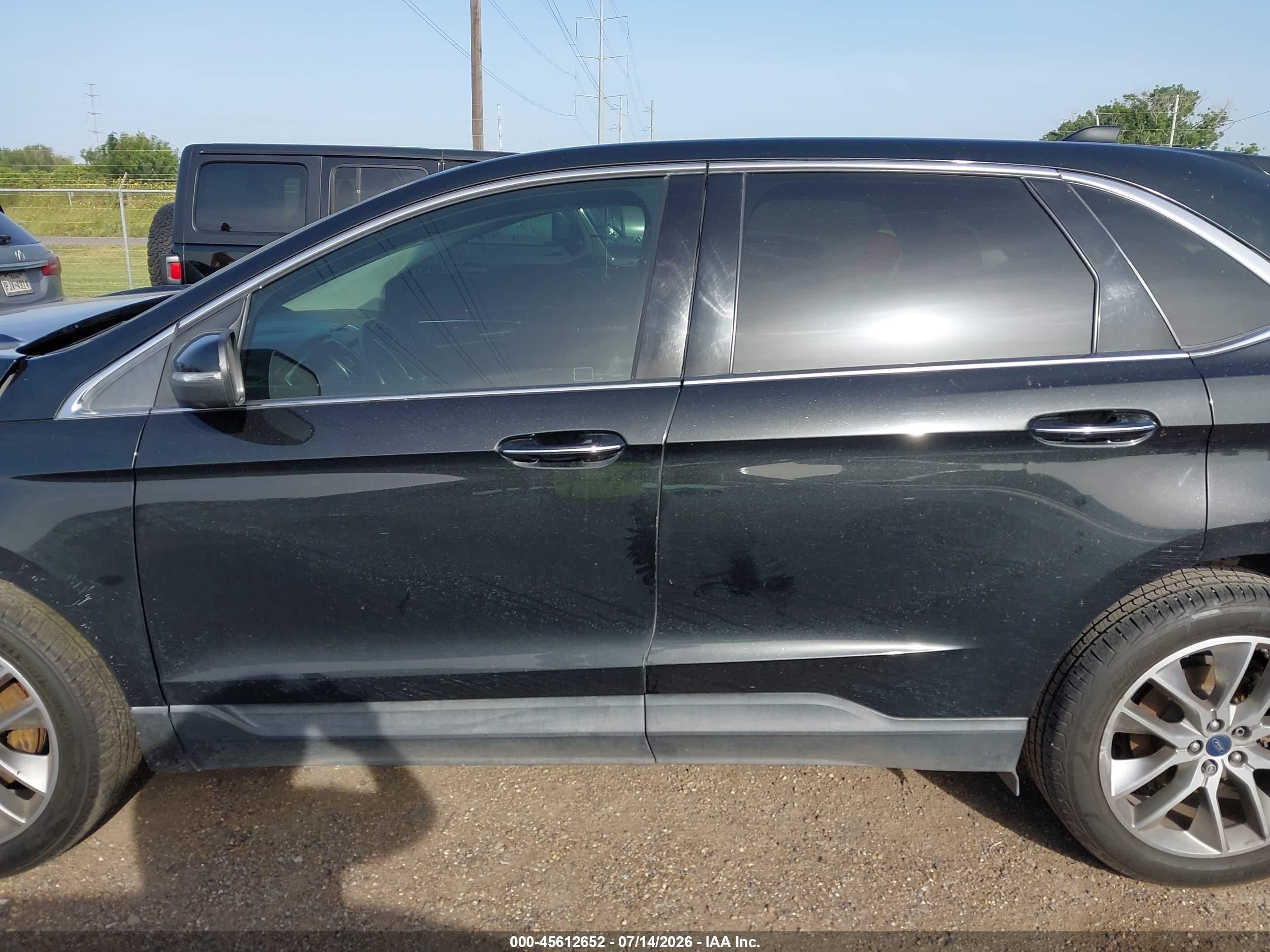 2015 Ford Edge Titanium Черный vin: 2FMPK3K89FBC26182