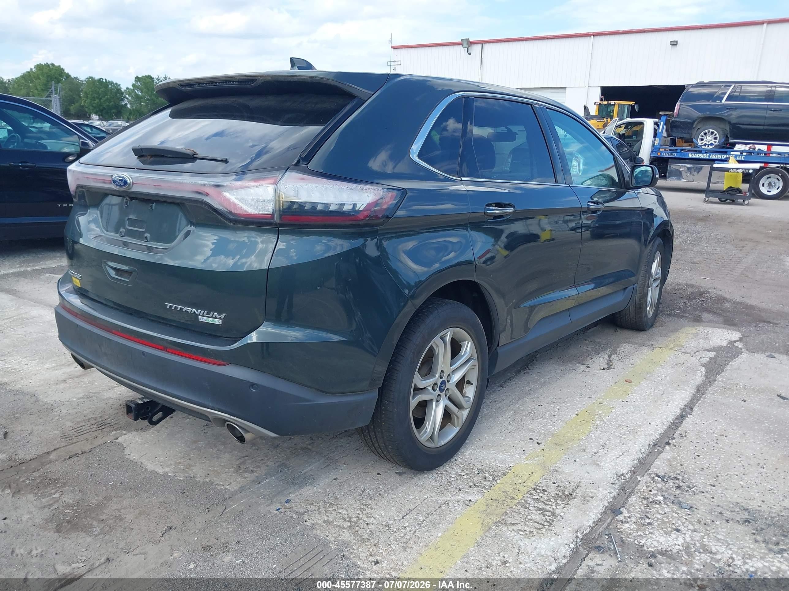 2015 Ford Edge Titanium Green vin: 2FMPK3K90FBB46858