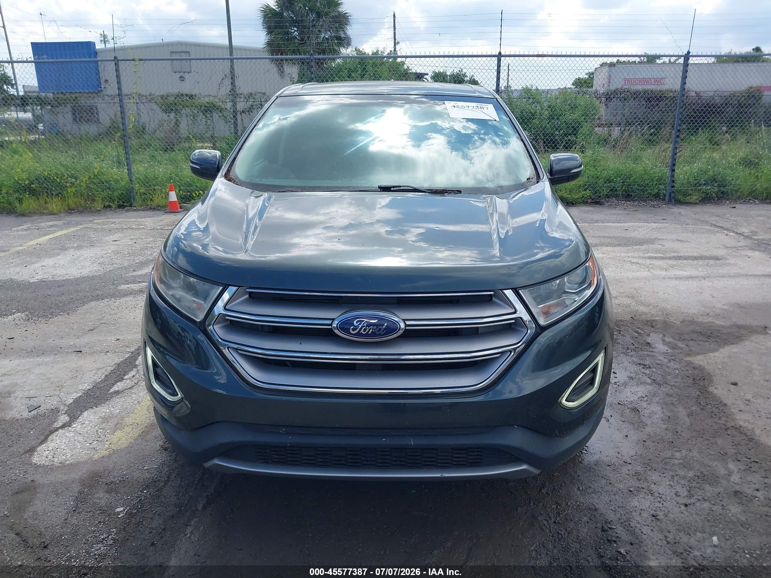 2015 Ford Edge Titanium Green vin: 2FMPK3K90FBB46858