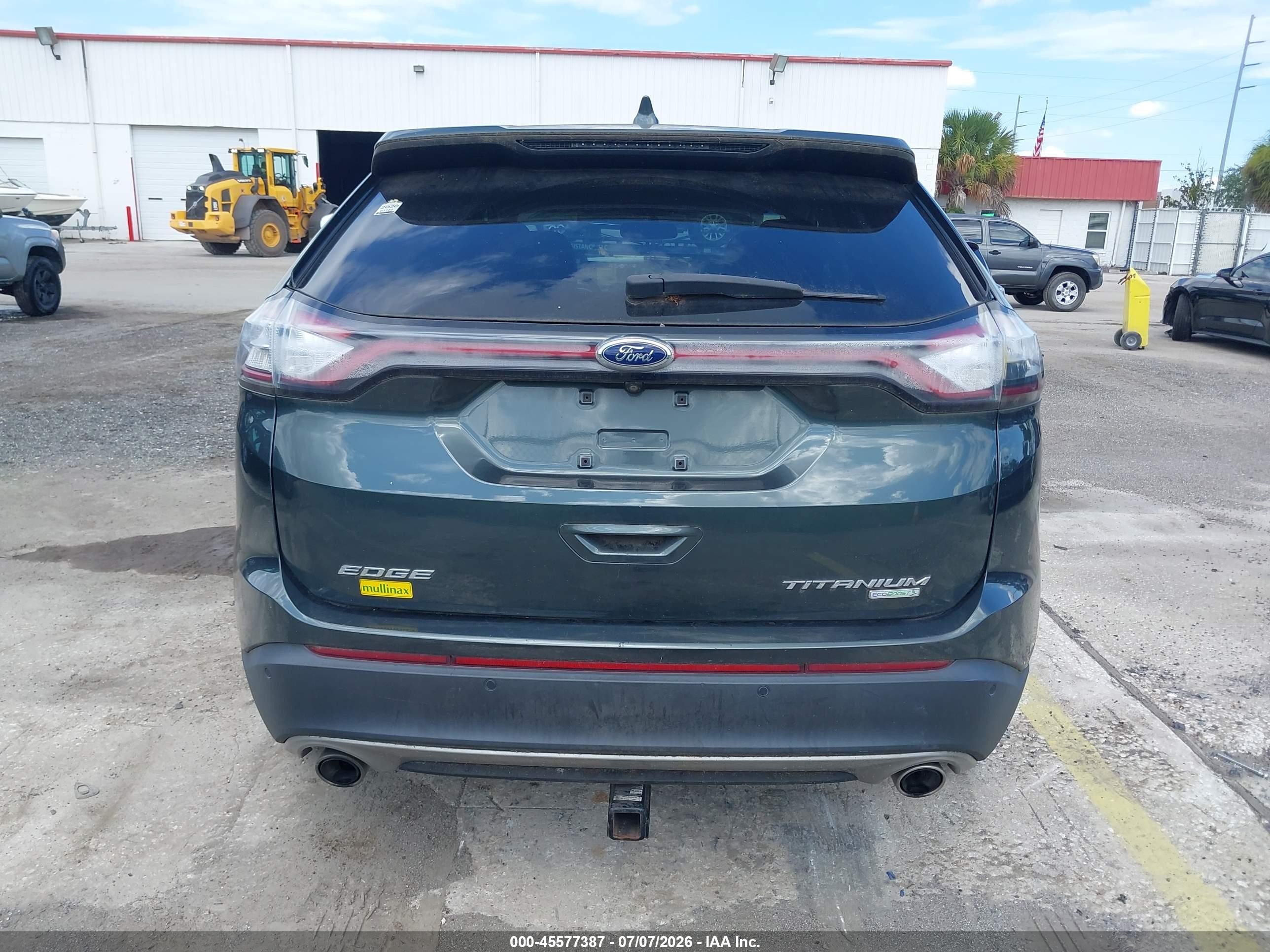 2015 Ford Edge Titanium Green vin: 2FMPK3K90FBB46858
