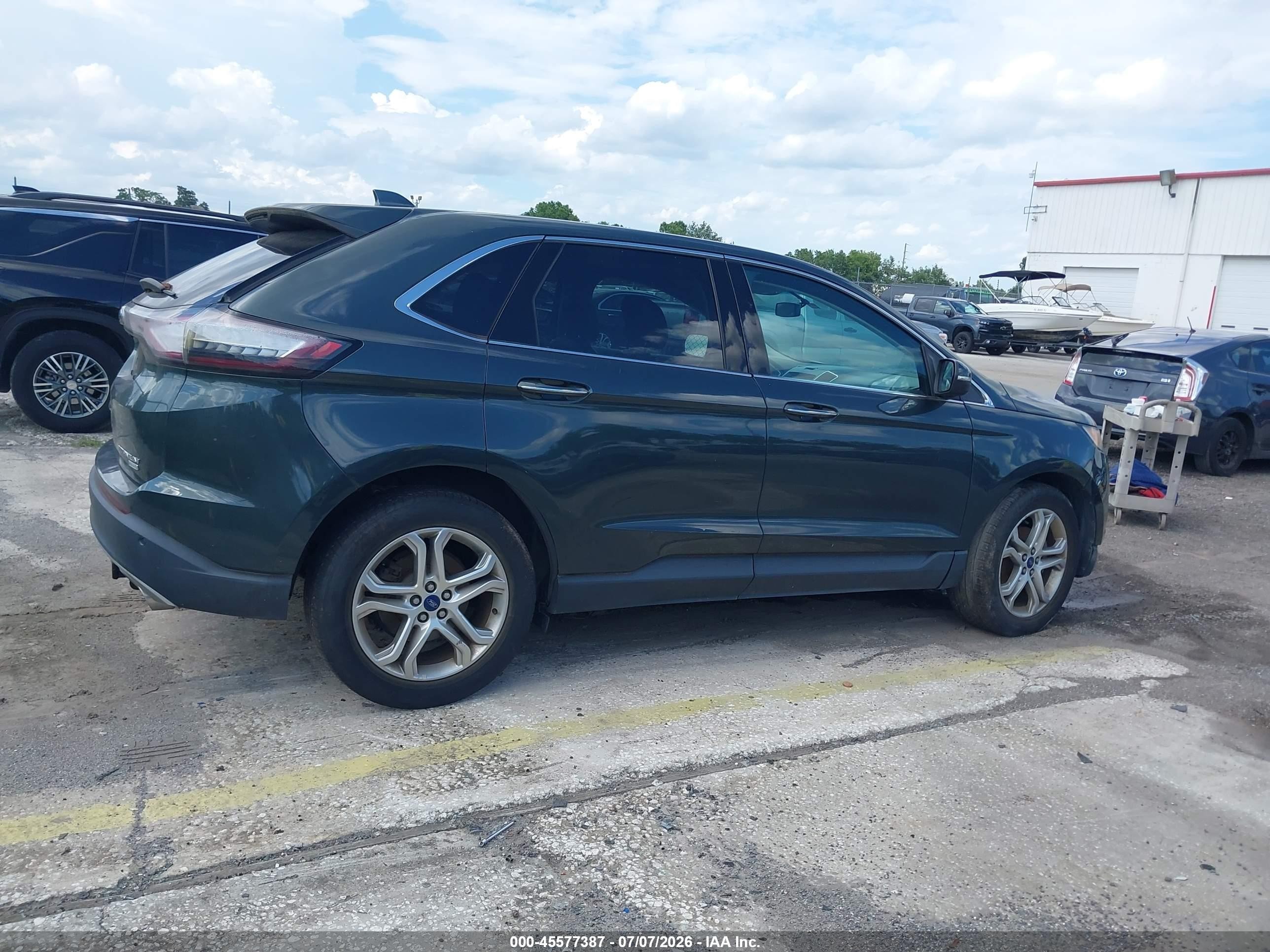 2015 Ford Edge Titanium Green vin: 2FMPK3K90FBB46858