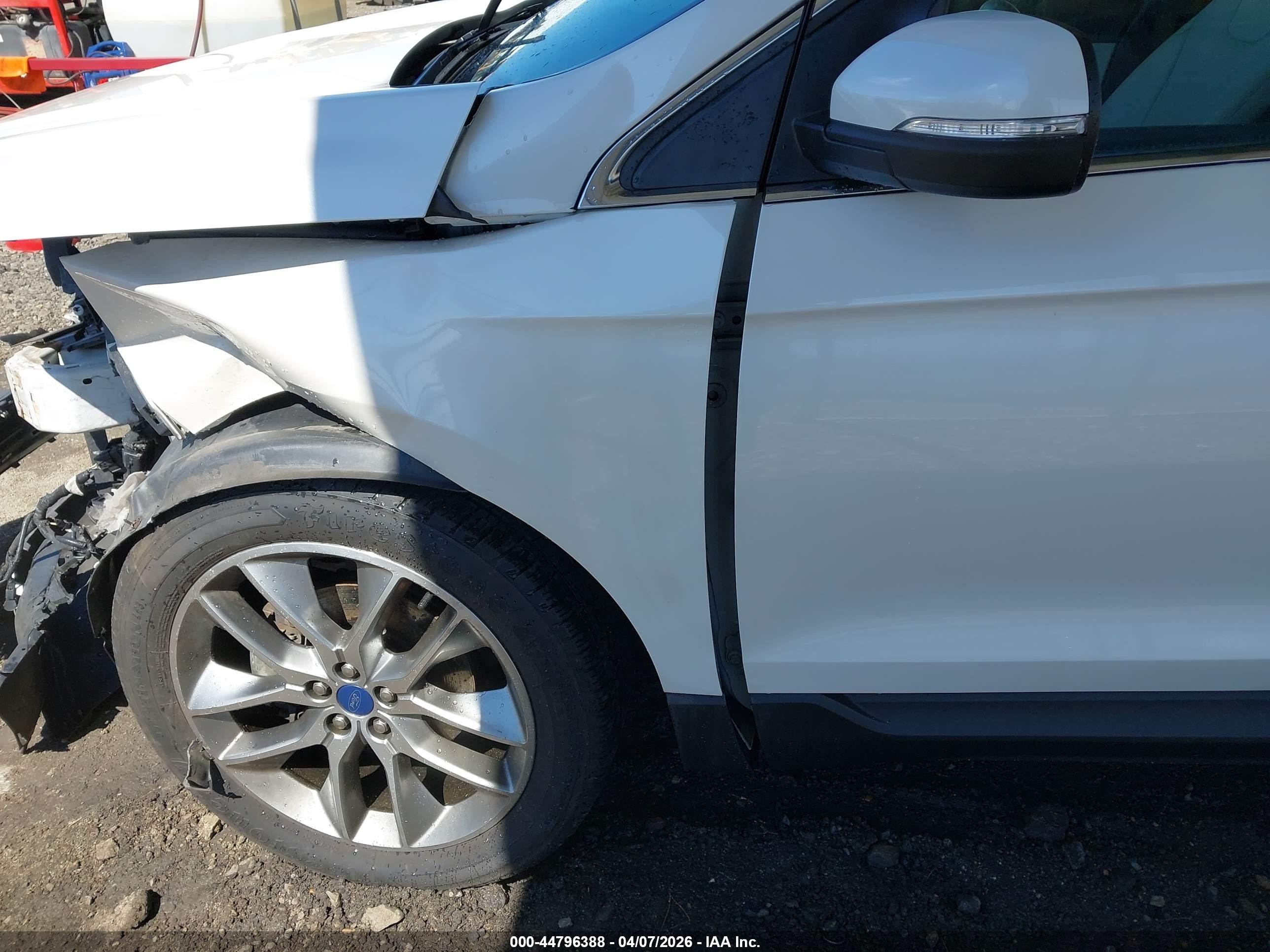 2015 Ford Edge Titanium Белый vin: 2FMPK3K90FBB59416