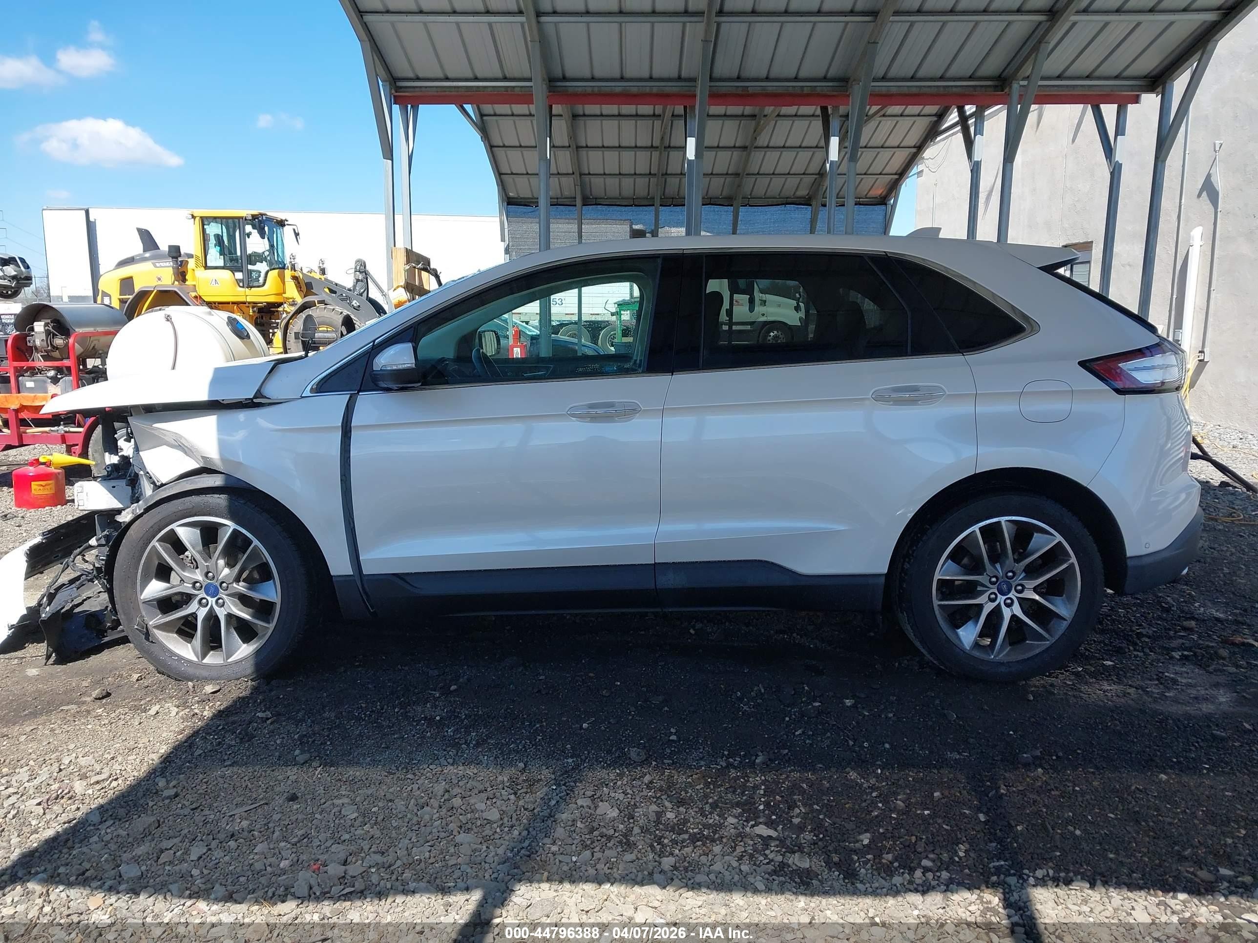 2015 Ford Edge Titanium Белый vin: 2FMPK3K90FBB59416