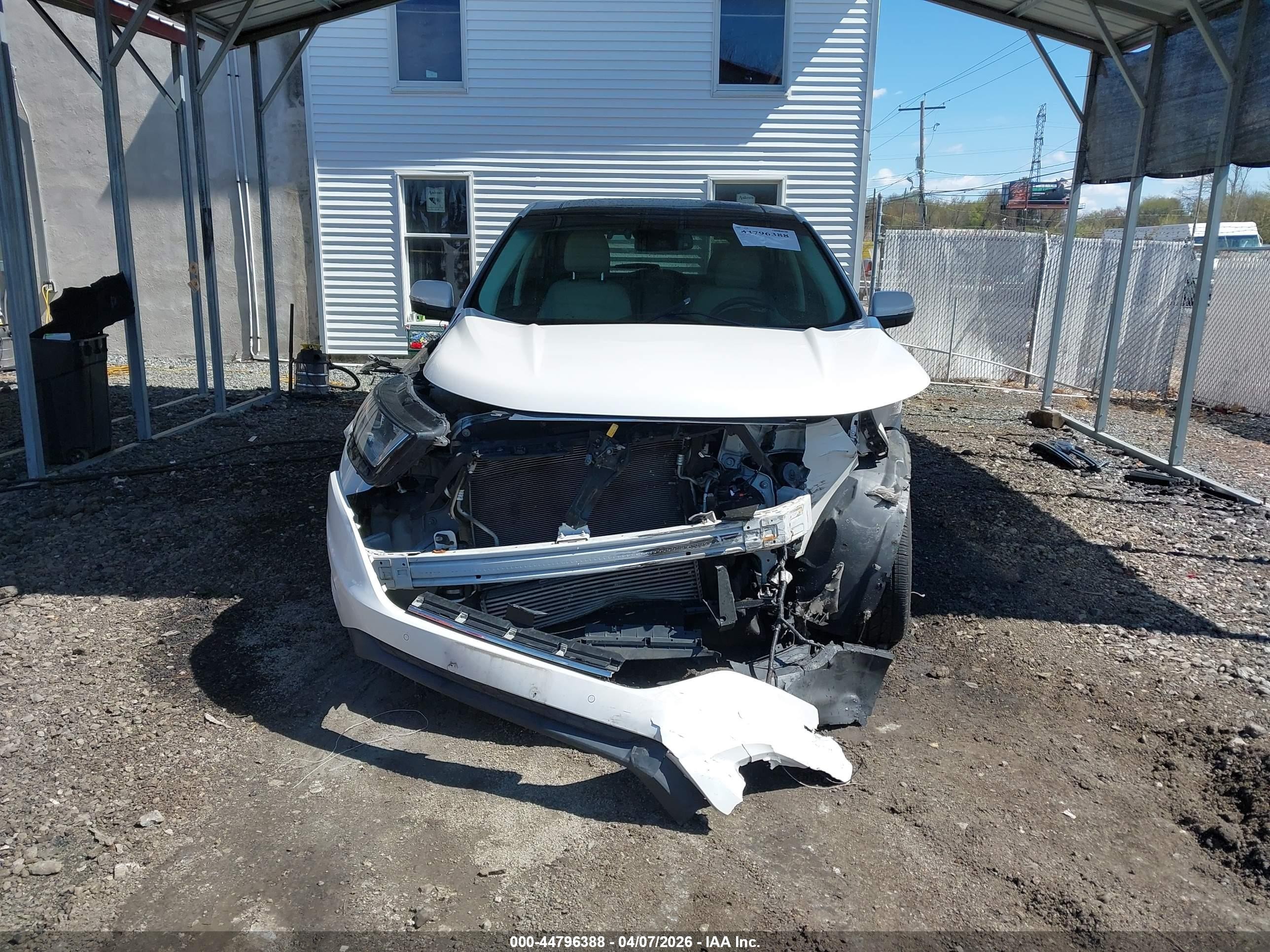2015 Ford Edge Titanium Белый vin: 2FMPK3K90FBB59416