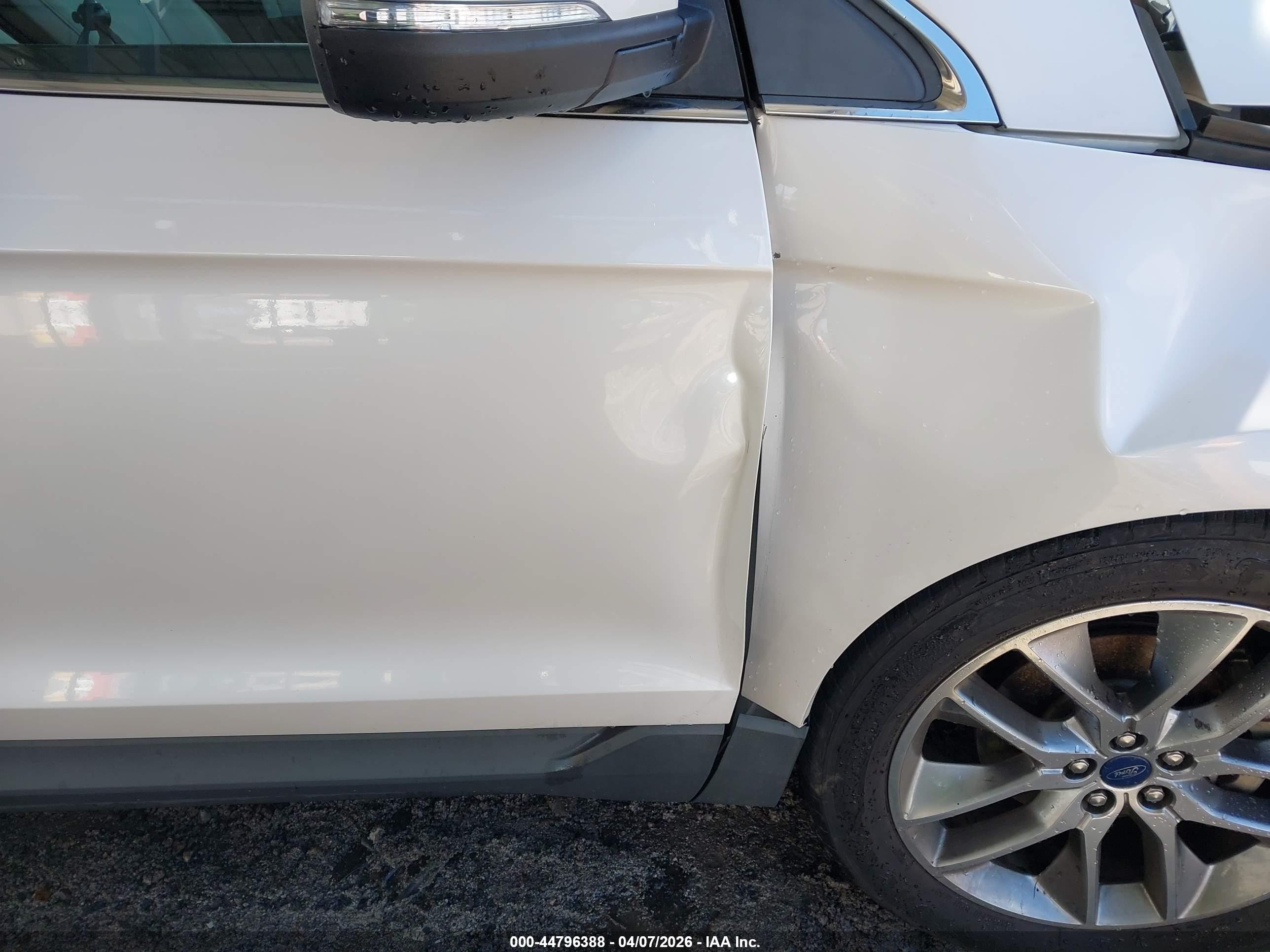 2015 Ford Edge Titanium Белый vin: 2FMPK3K90FBB59416