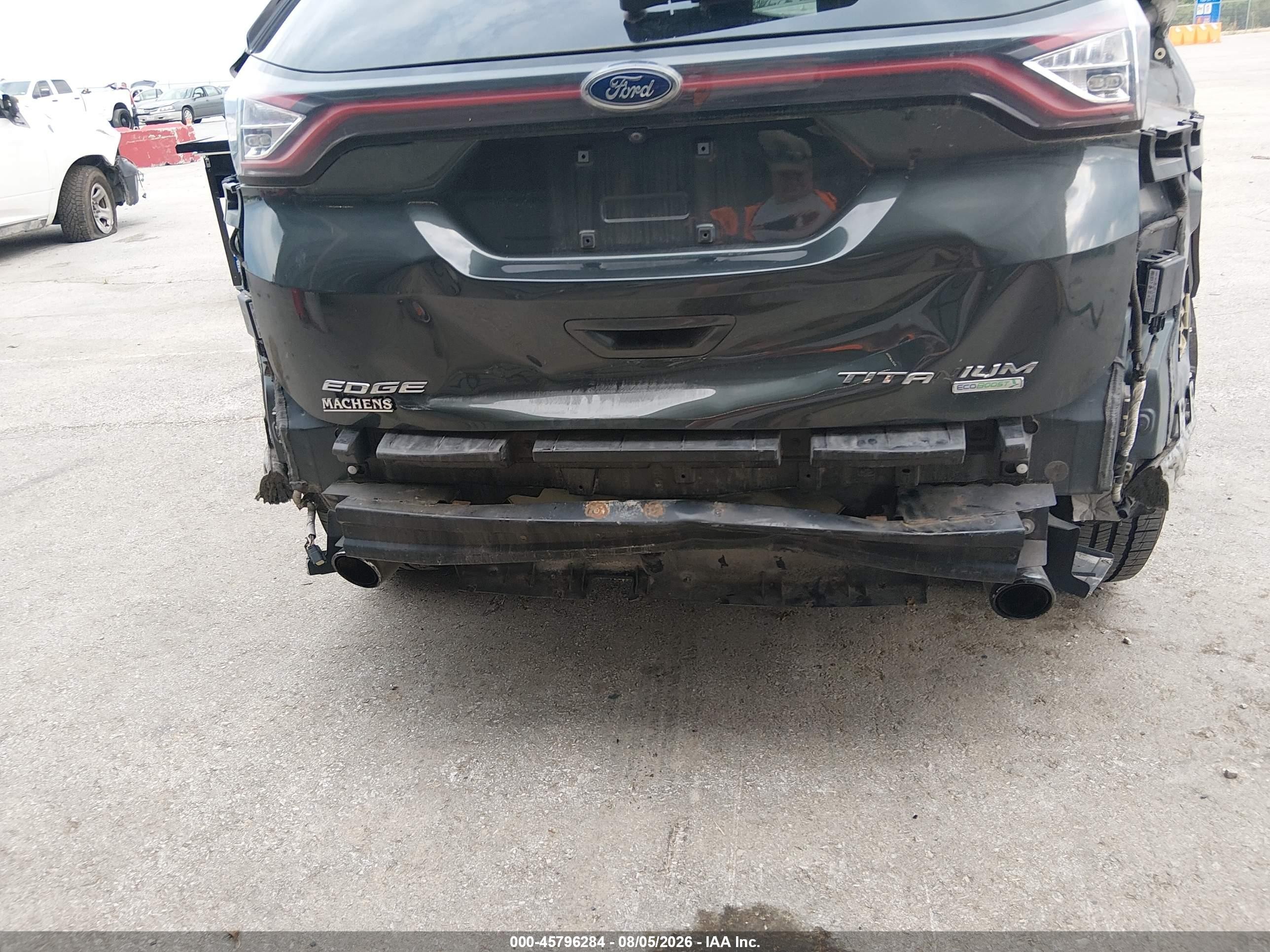 2015 Ford Edge Titanium Black vin: 2FMPK3K90FBC33868