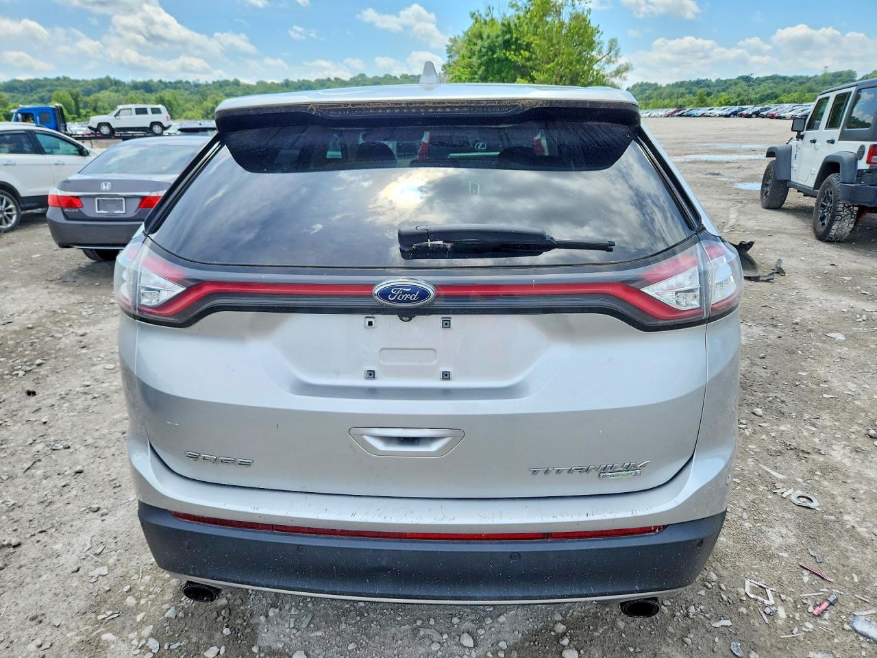 2018 Ford Edge Titanium Серебряный vin: 2FMPK3K90JBB42625