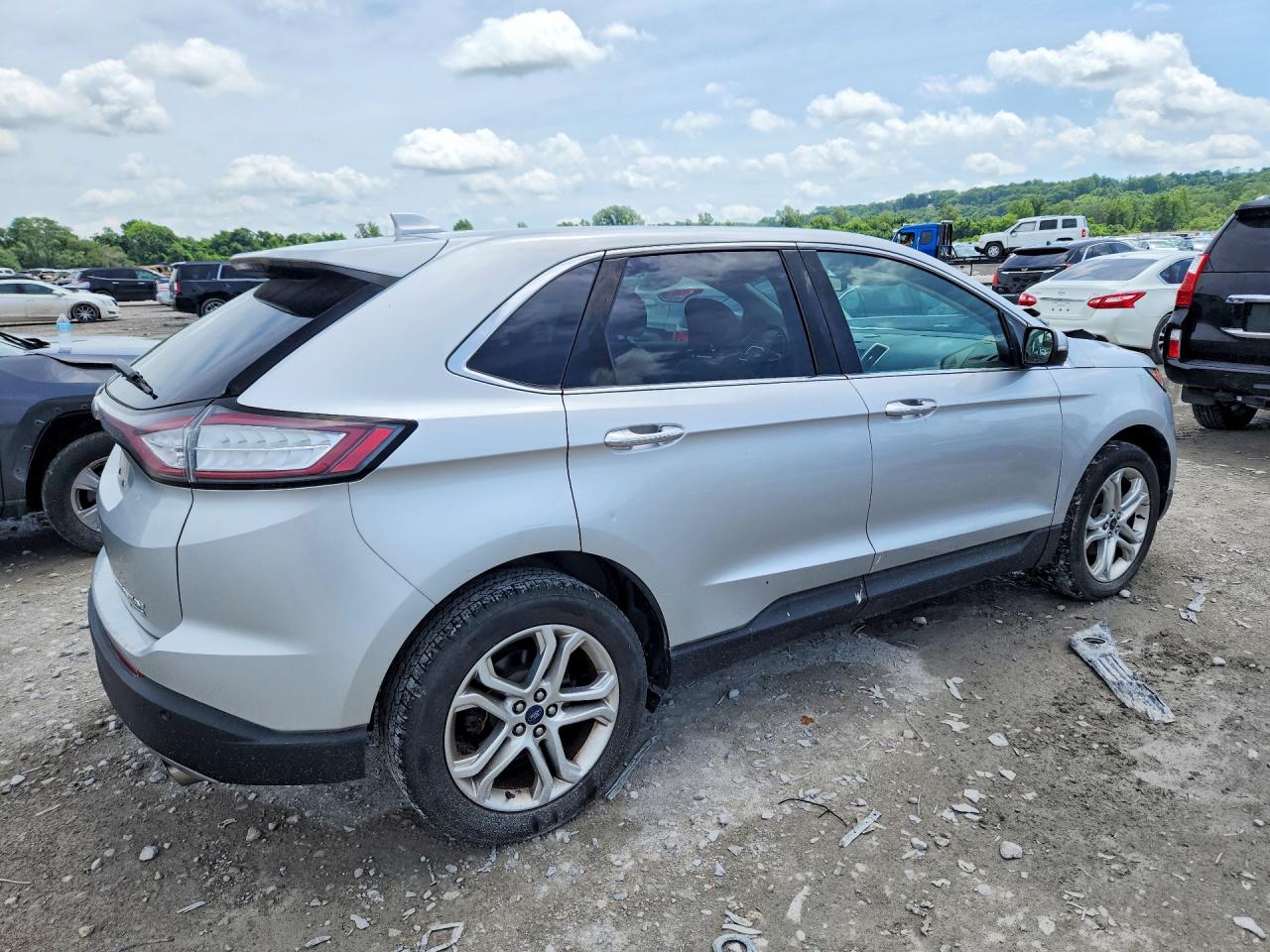 2018 Ford Edge Titanium Серебряный vin: 2FMPK3K90JBB42625