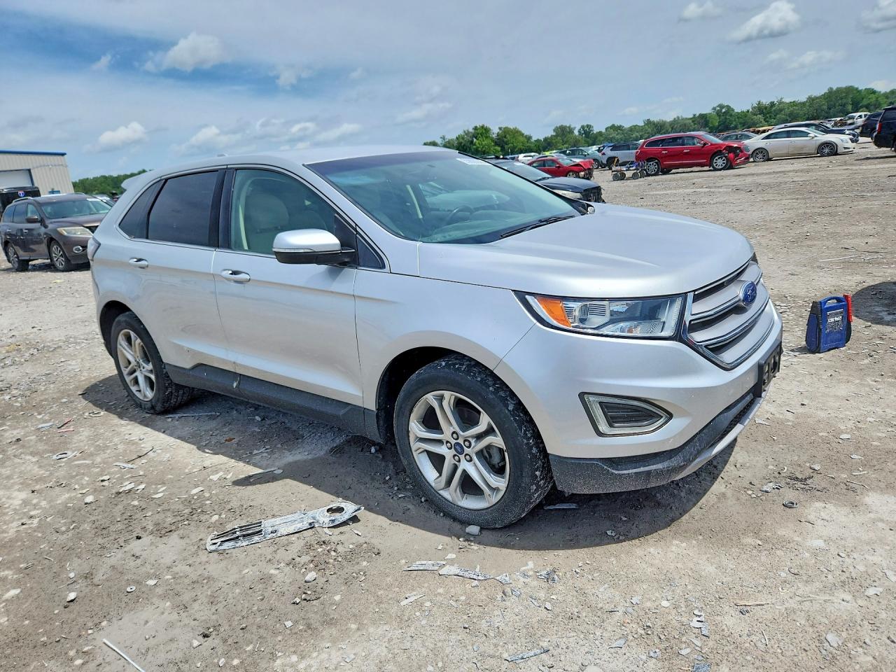 2018 Ford Edge Titanium Серебряный vin: 2FMPK3K90JBB42625
