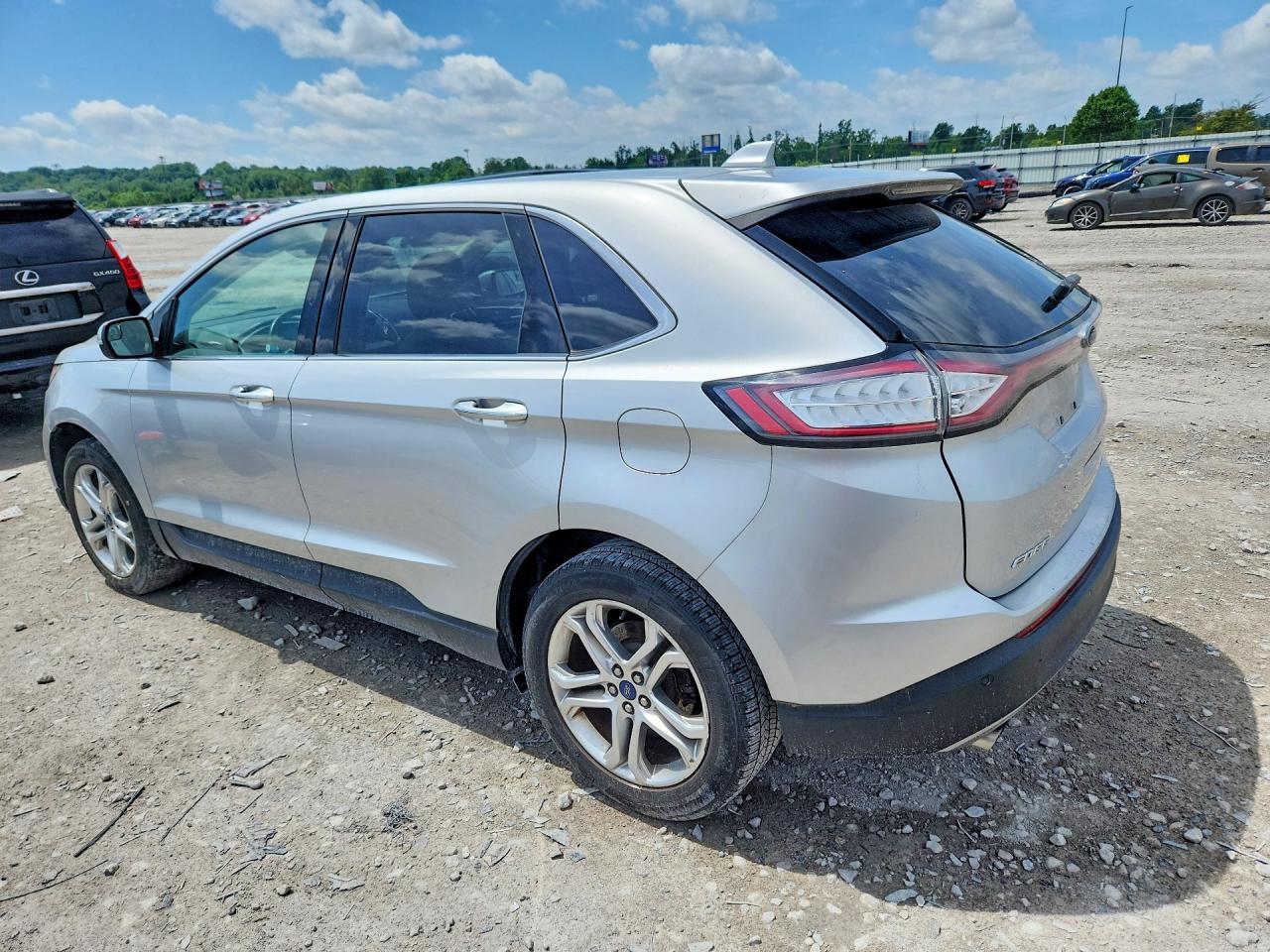 2018 Ford Edge Titanium Серебряный vin: 2FMPK3K90JBB42625