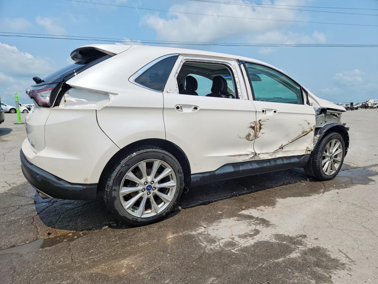 2018 Ford Edge Titanium White vin: 2FMPK3K90JBC04881