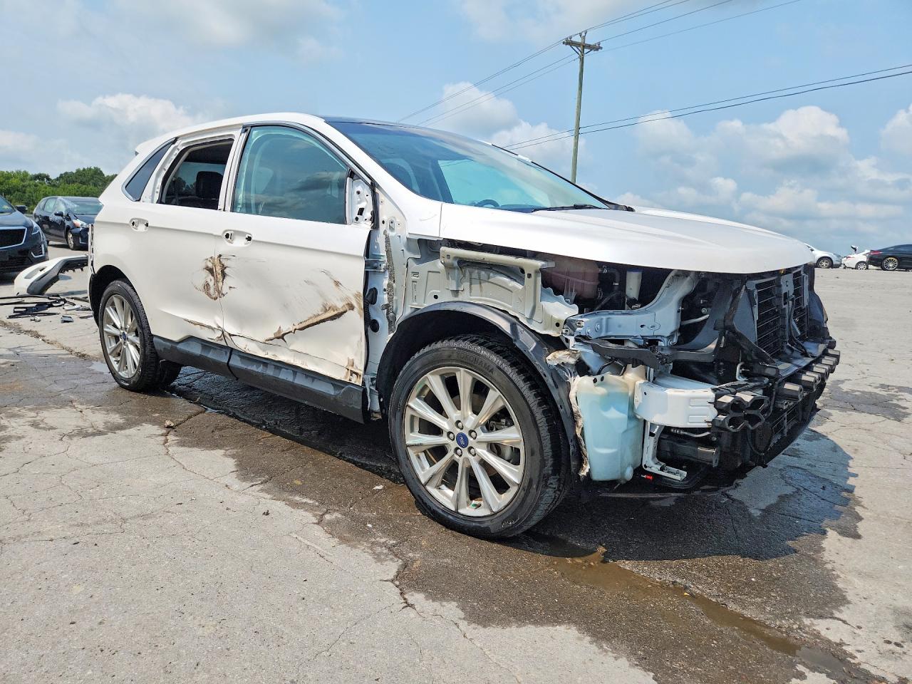 2018 Ford Edge Titanium White vin: 2FMPK3K90JBC04881