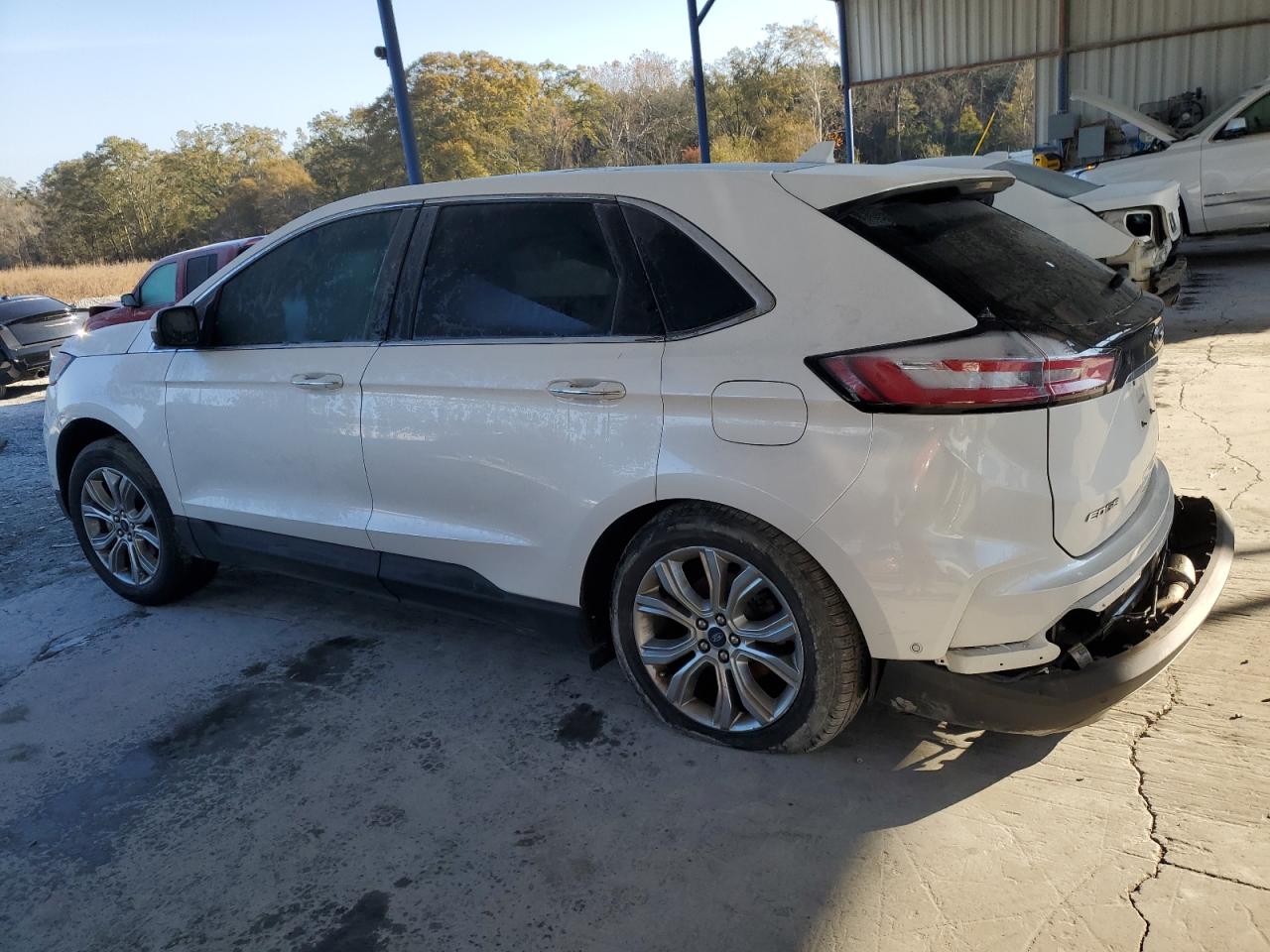 2019 Ford Edge Titanium White vin: 2FMPK3K90KBB03194