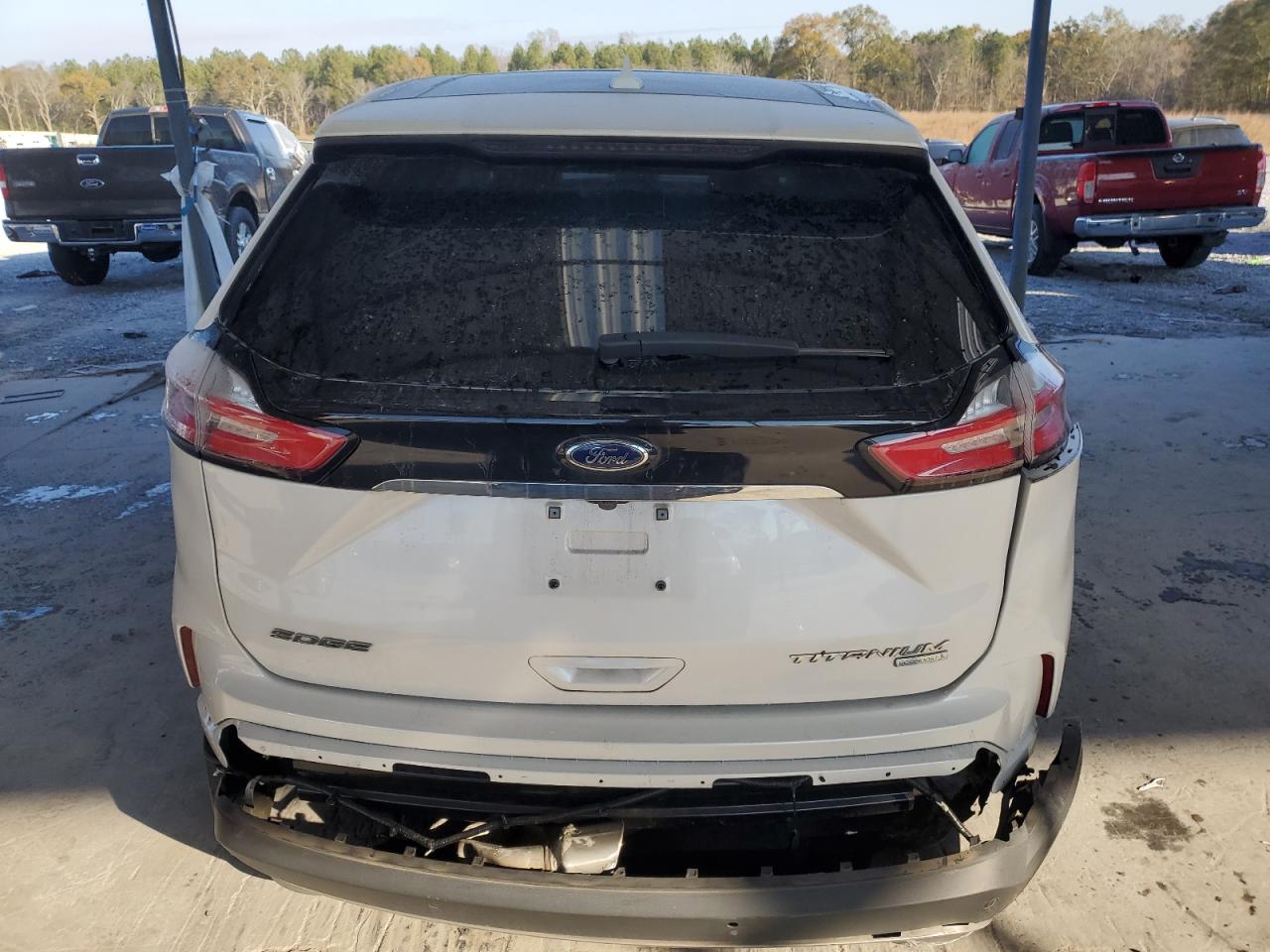 2019 Ford Edge Titanium White vin: 2FMPK3K90KBB03194