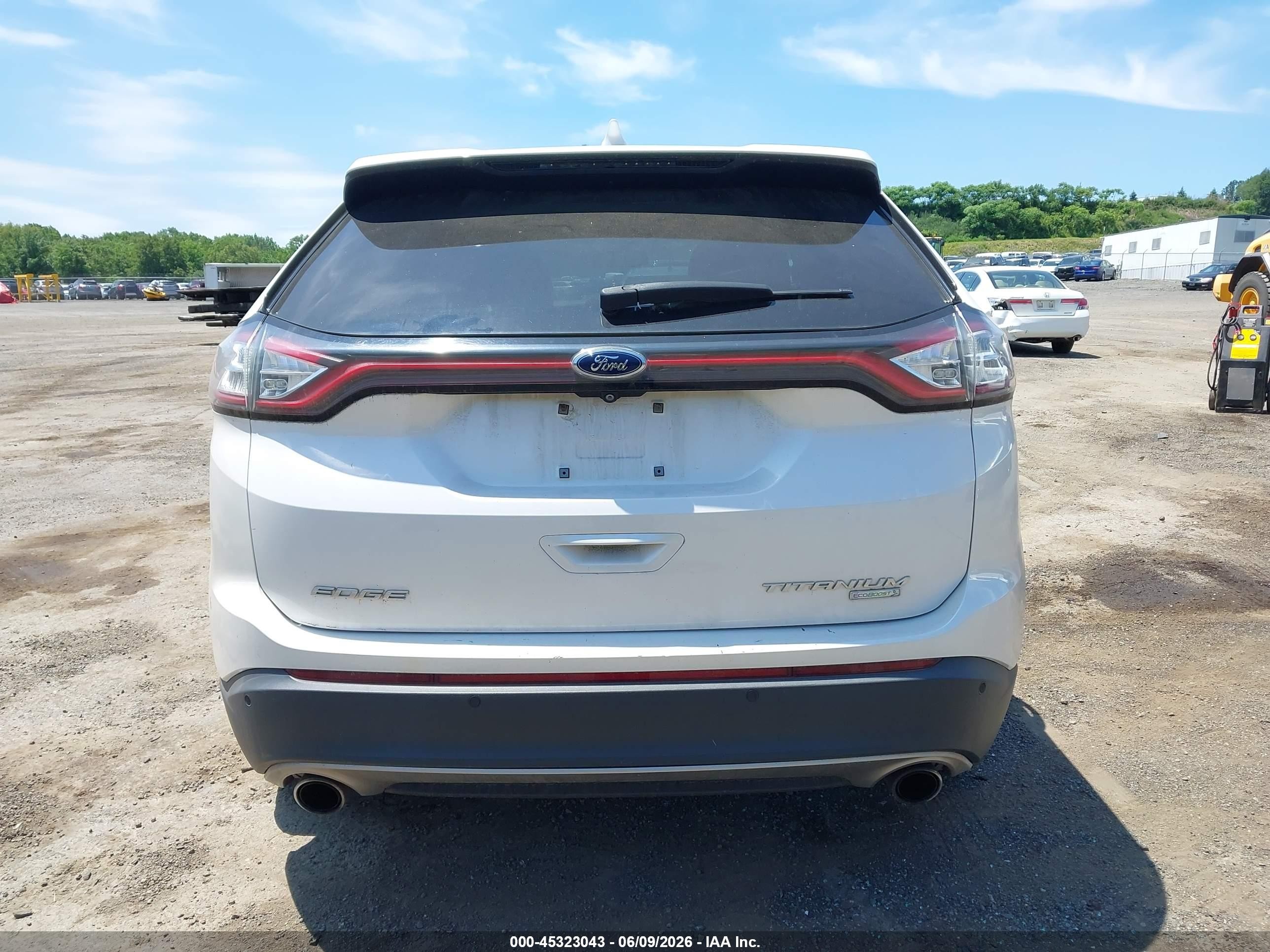 2017 Ford Edge Titanium Белый vin: 2FMPK3K91HBB12415