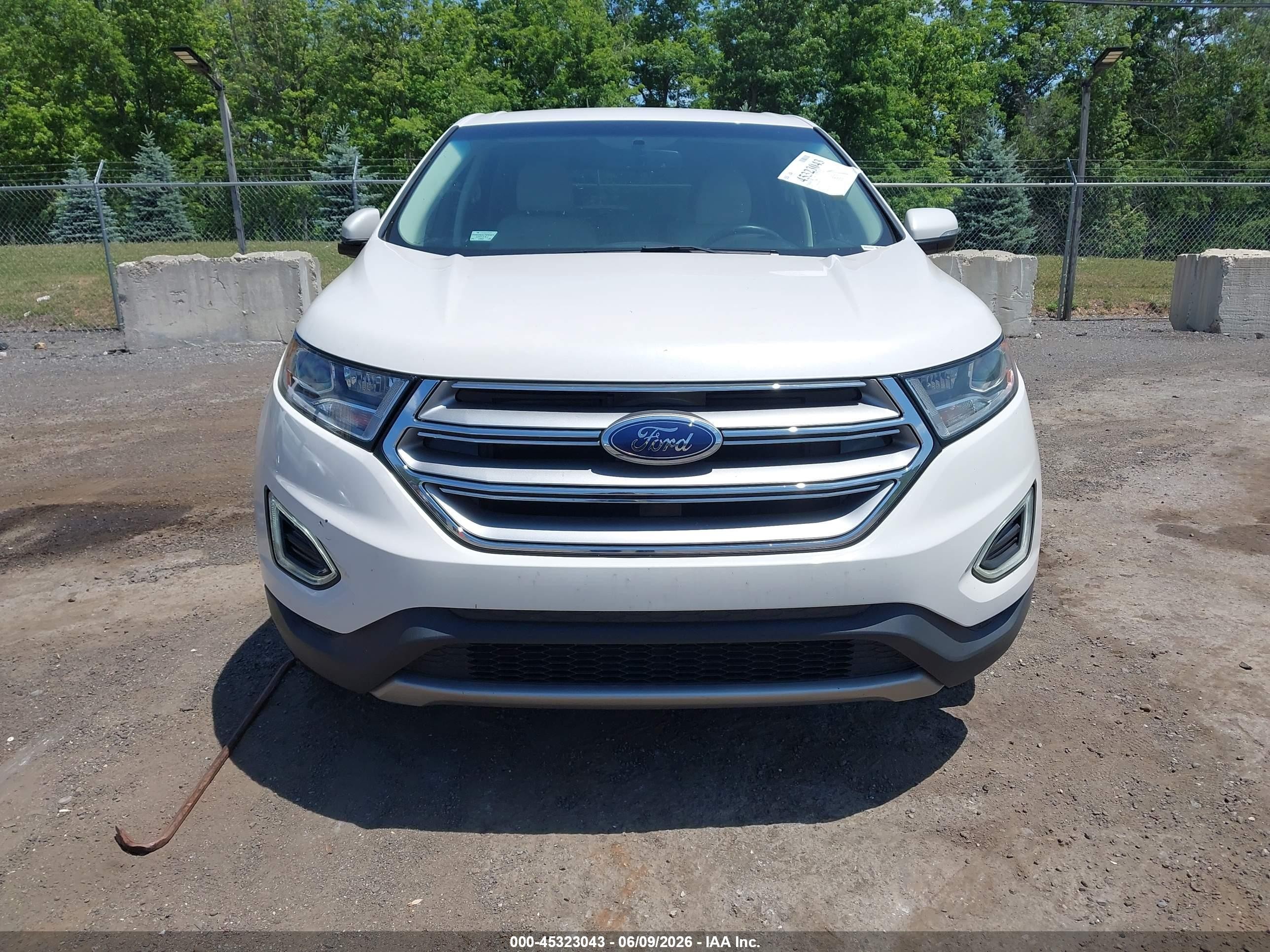 2017 Ford Edge Titanium Белый vin: 2FMPK3K91HBB12415