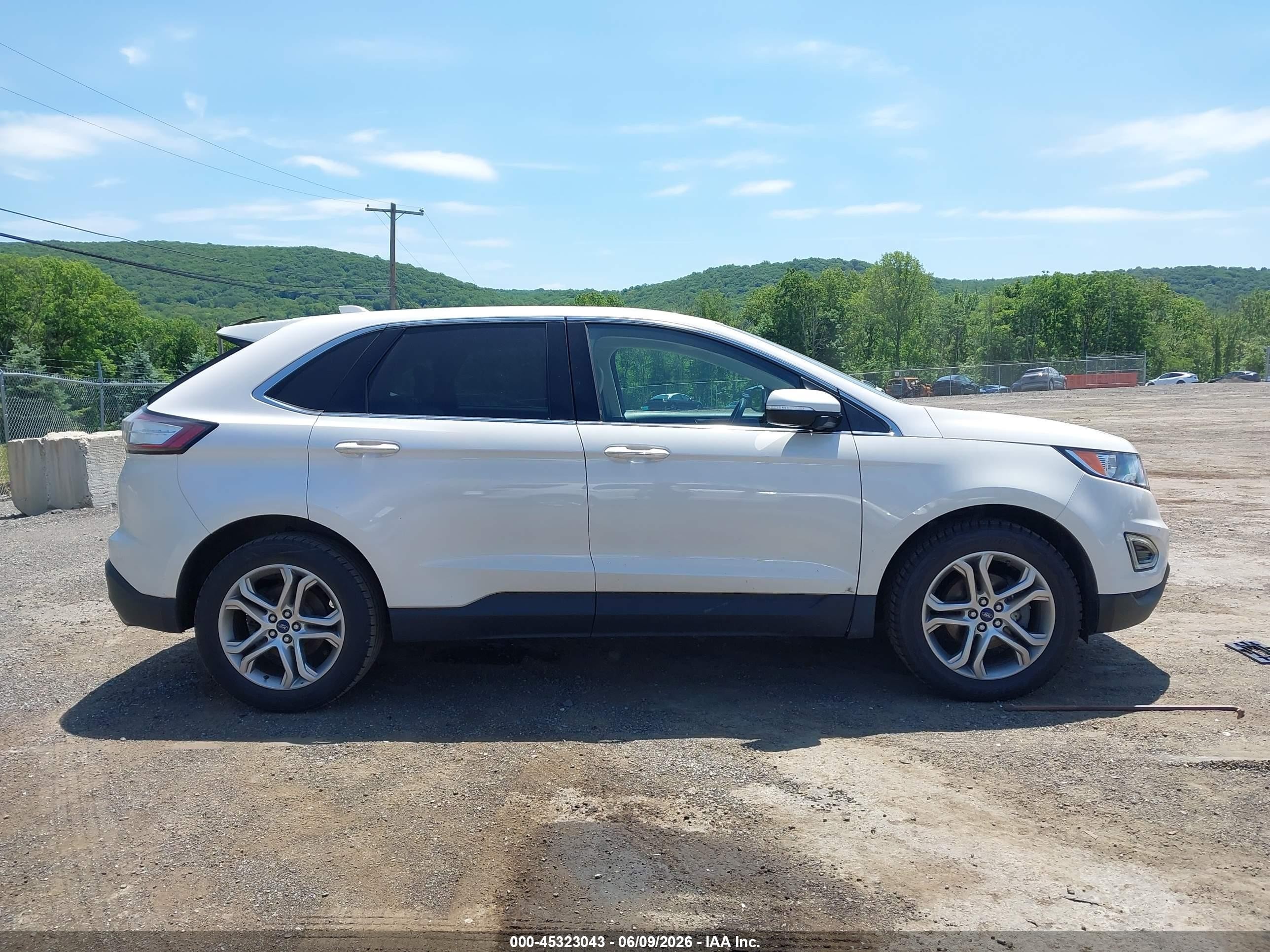 2017 Ford Edge Titanium Белый vin: 2FMPK3K91HBB12415