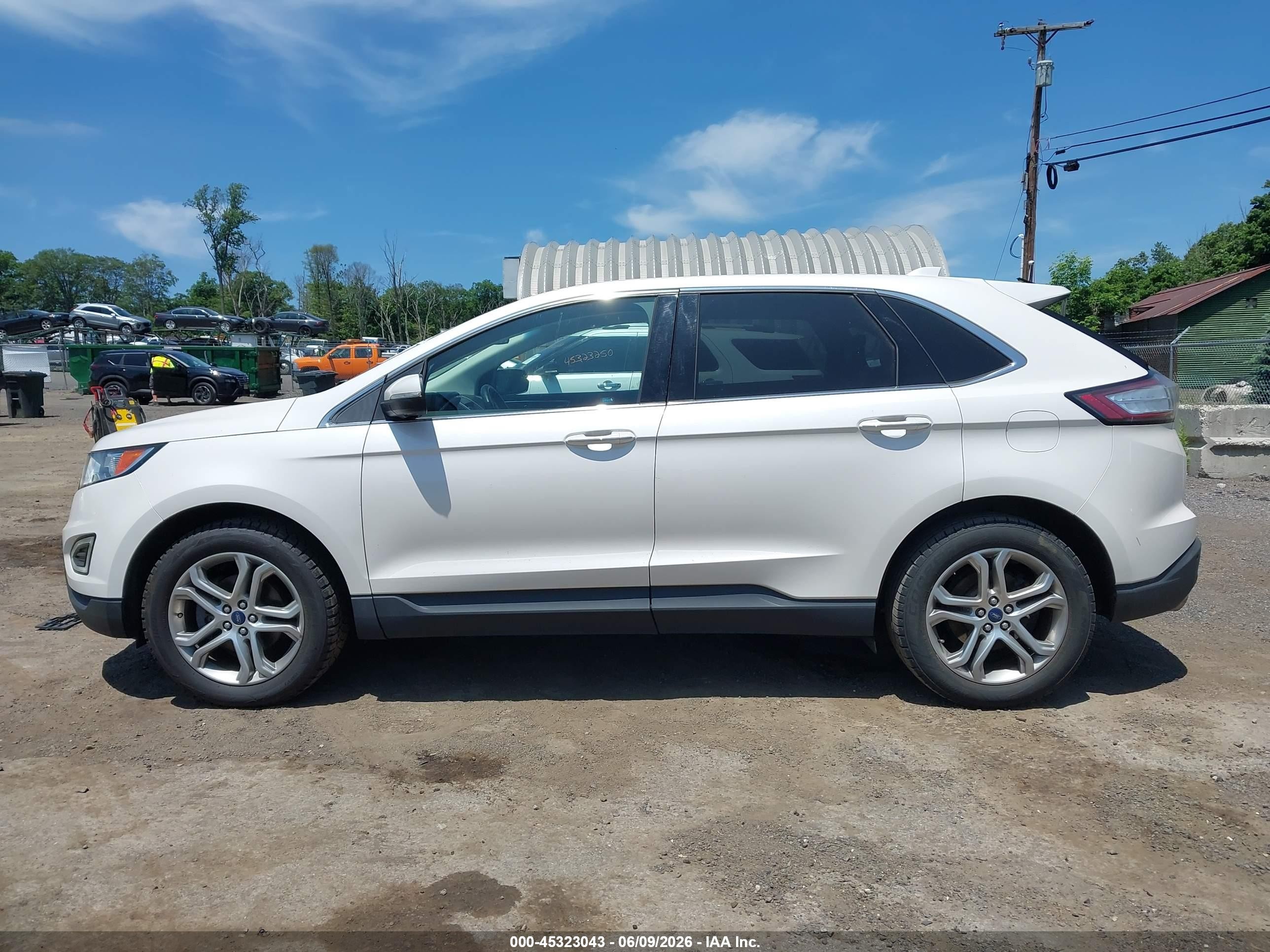 2017 Ford Edge Titanium Белый vin: 2FMPK3K91HBB12415