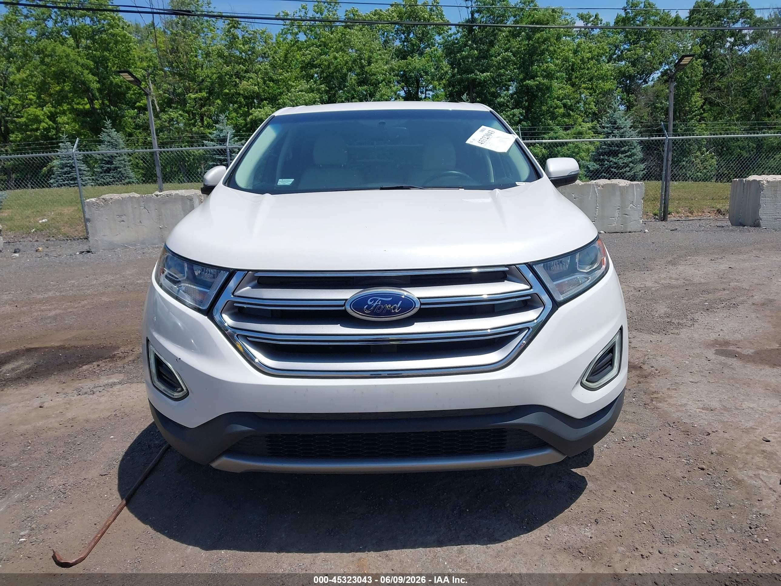 2017 Ford Edge Titanium Белый vin: 2FMPK3K91HBB12415