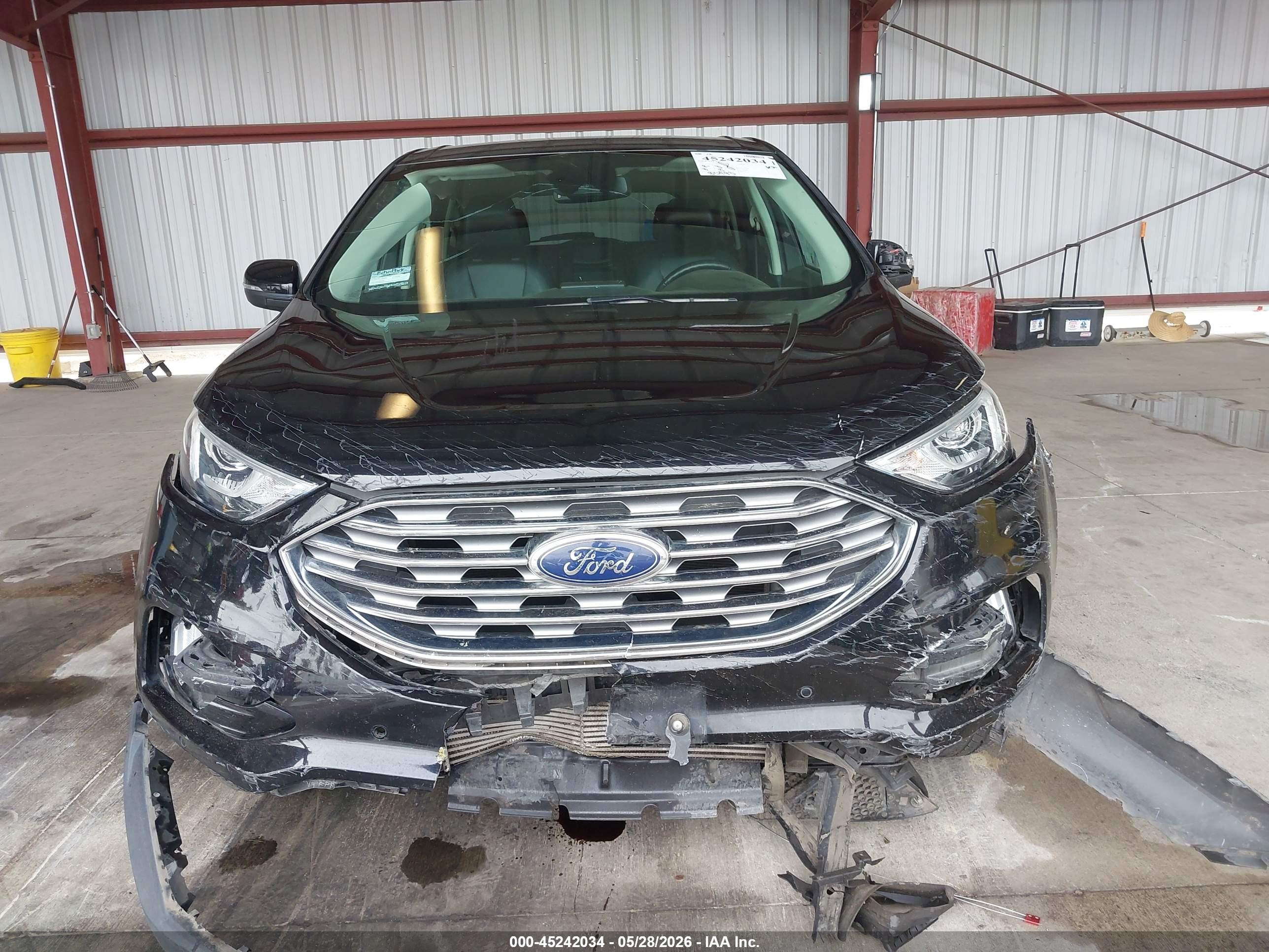 2021 Ford Edge Titanium Черный vin: 2FMPK3K91MBA18741