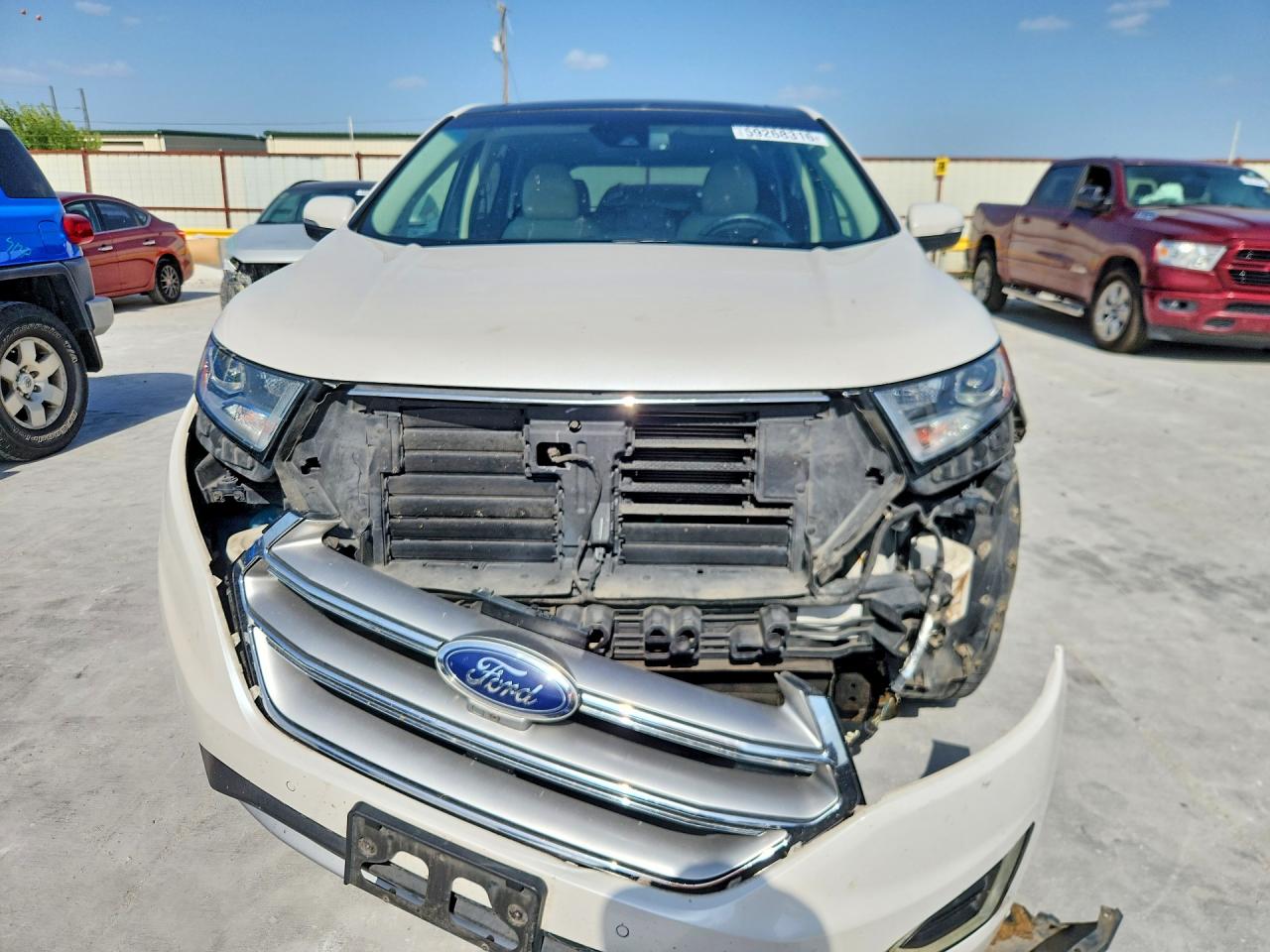 2015 Ford Edge Titanium White vin: 2FMPK3K92FBB41712