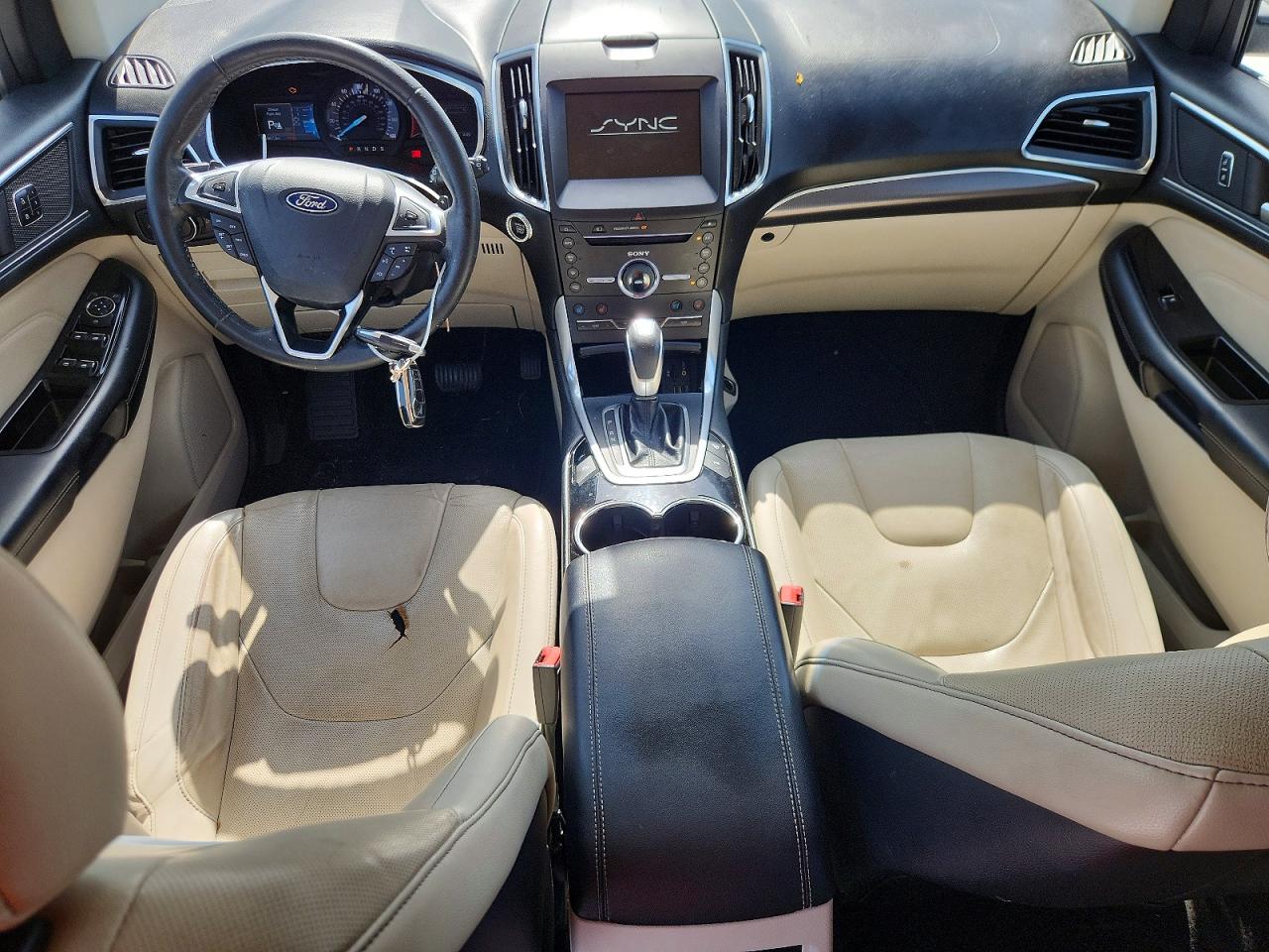 2015 Ford Edge Titanium White vin: 2FMPK3K92FBB41712