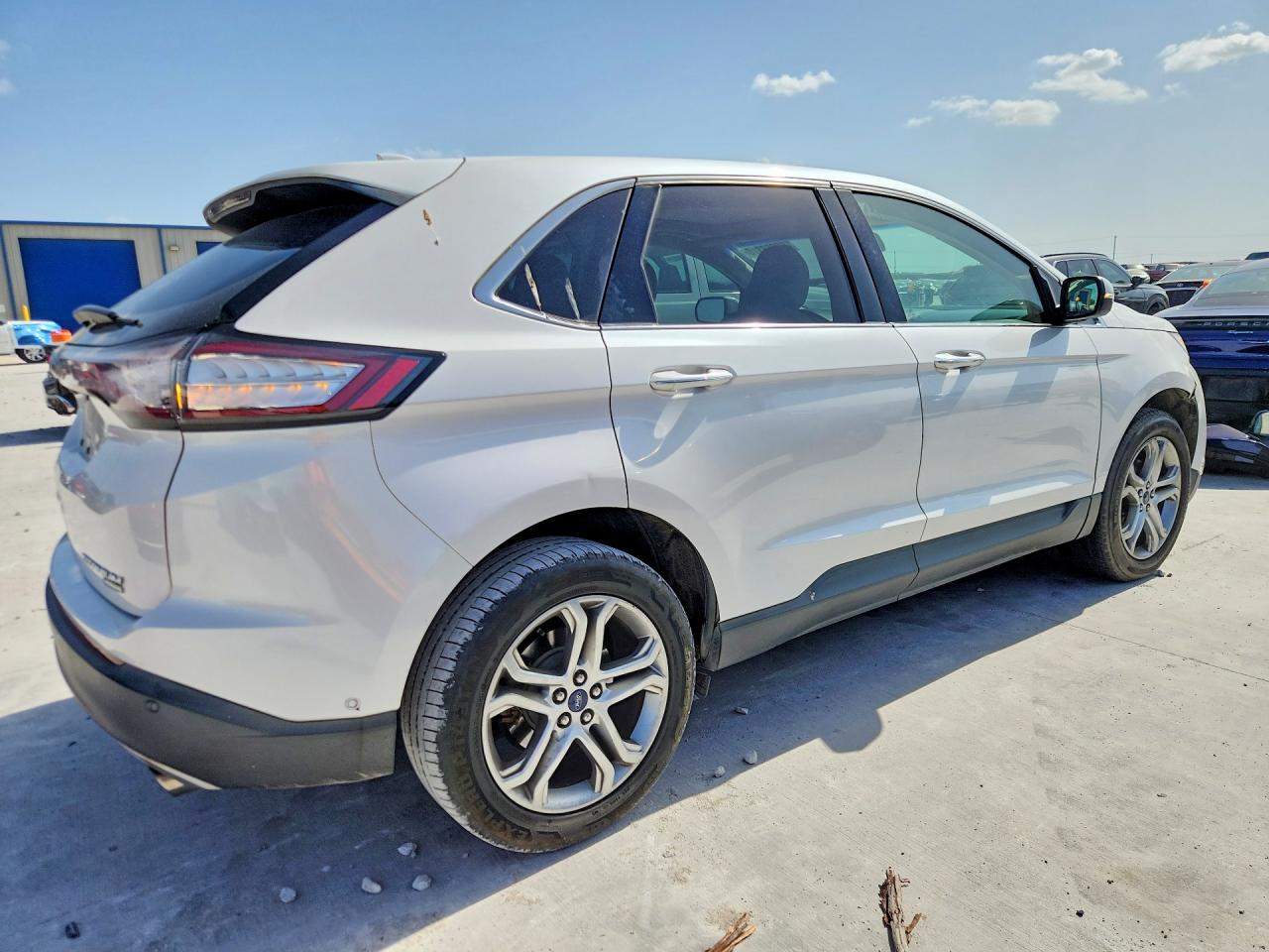 2015 Ford Edge Titanium White vin: 2FMPK3K92FBB41712