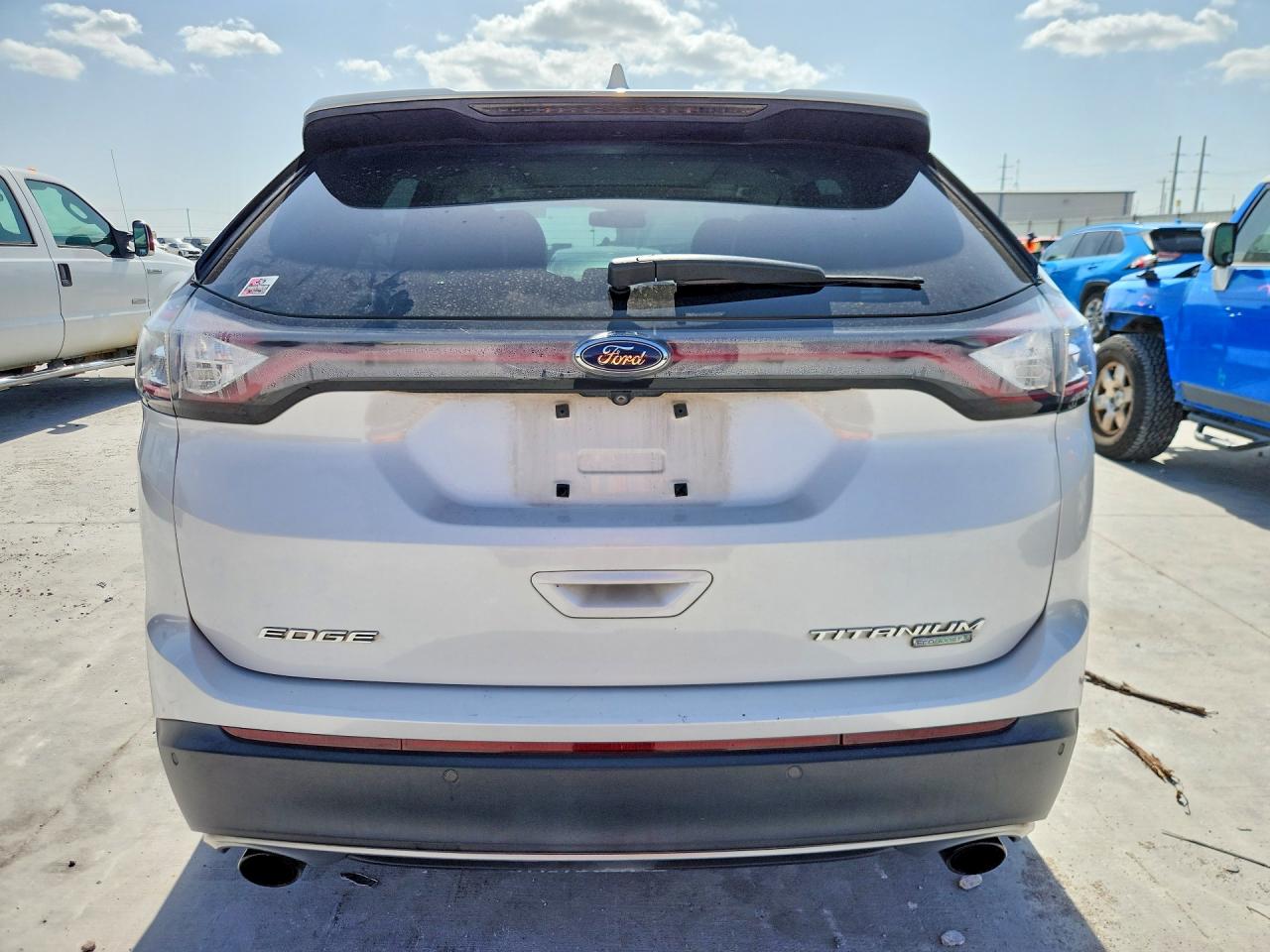 2015 Ford Edge Titanium White vin: 2FMPK3K92FBB41712