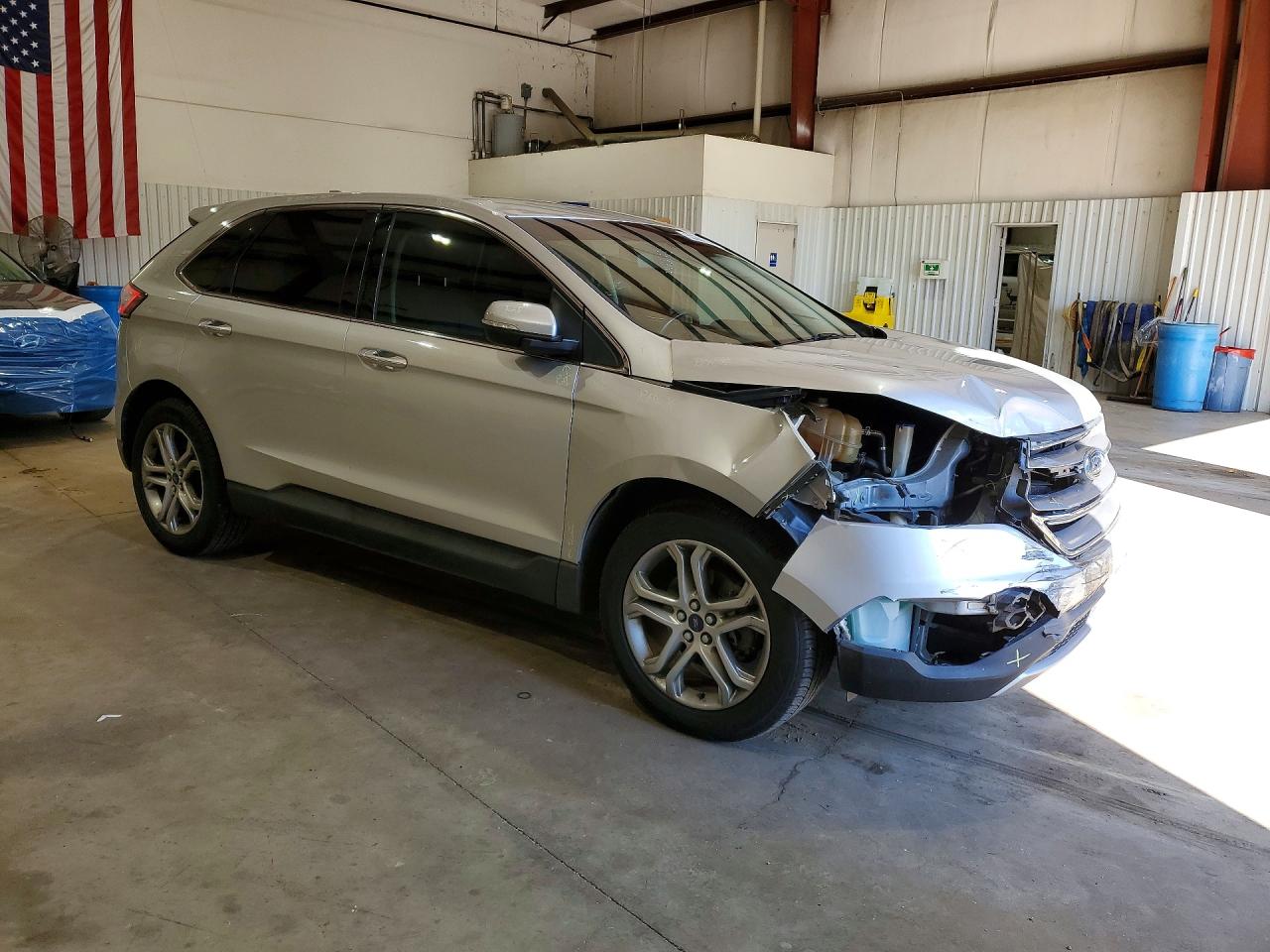 2017 Ford Edge Titanium Серебряный vin: 2FMPK3K92HBB75572