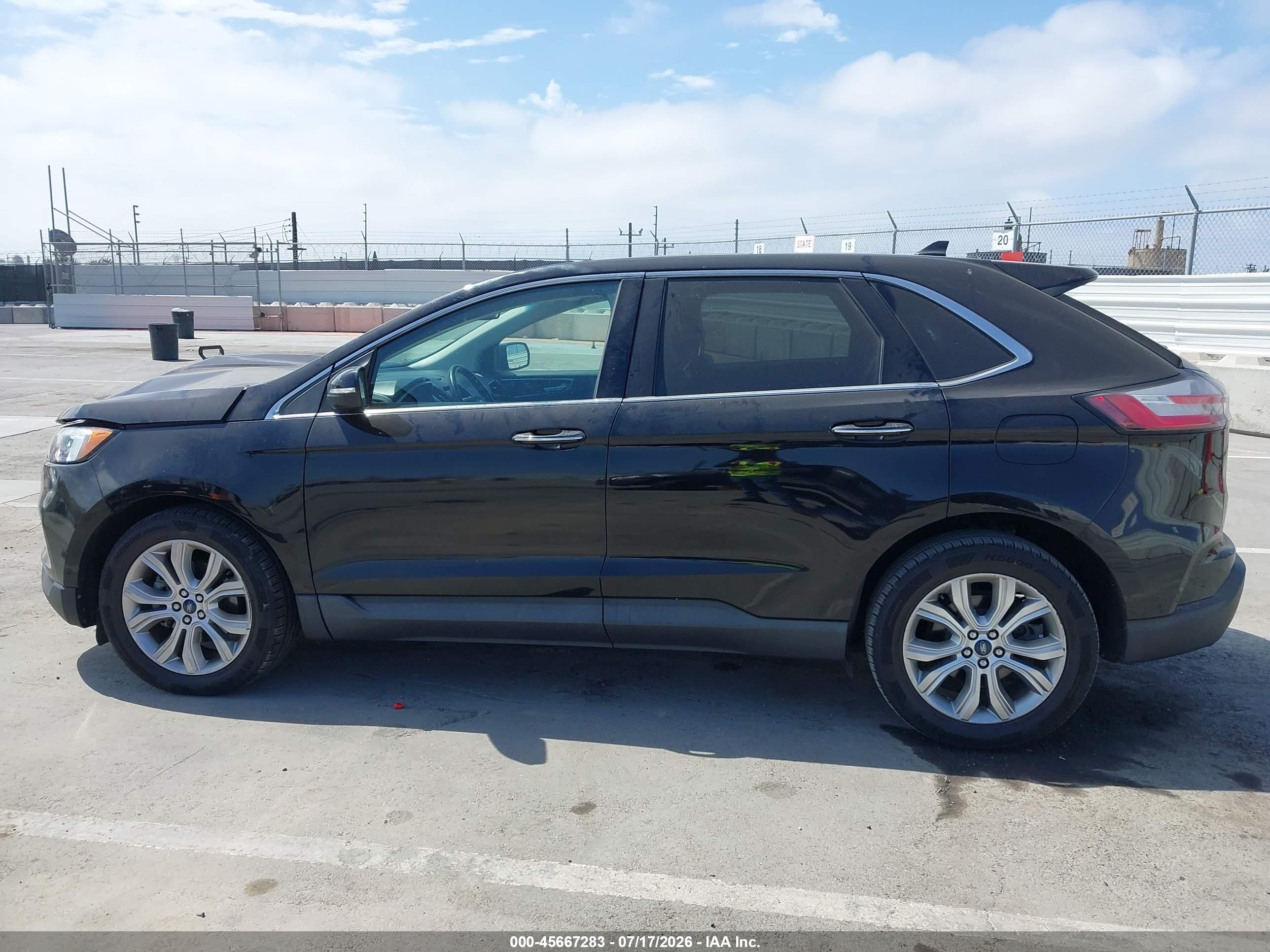 2019 Ford Edge Titanium Black vin: 2FMPK3K92KBC37348