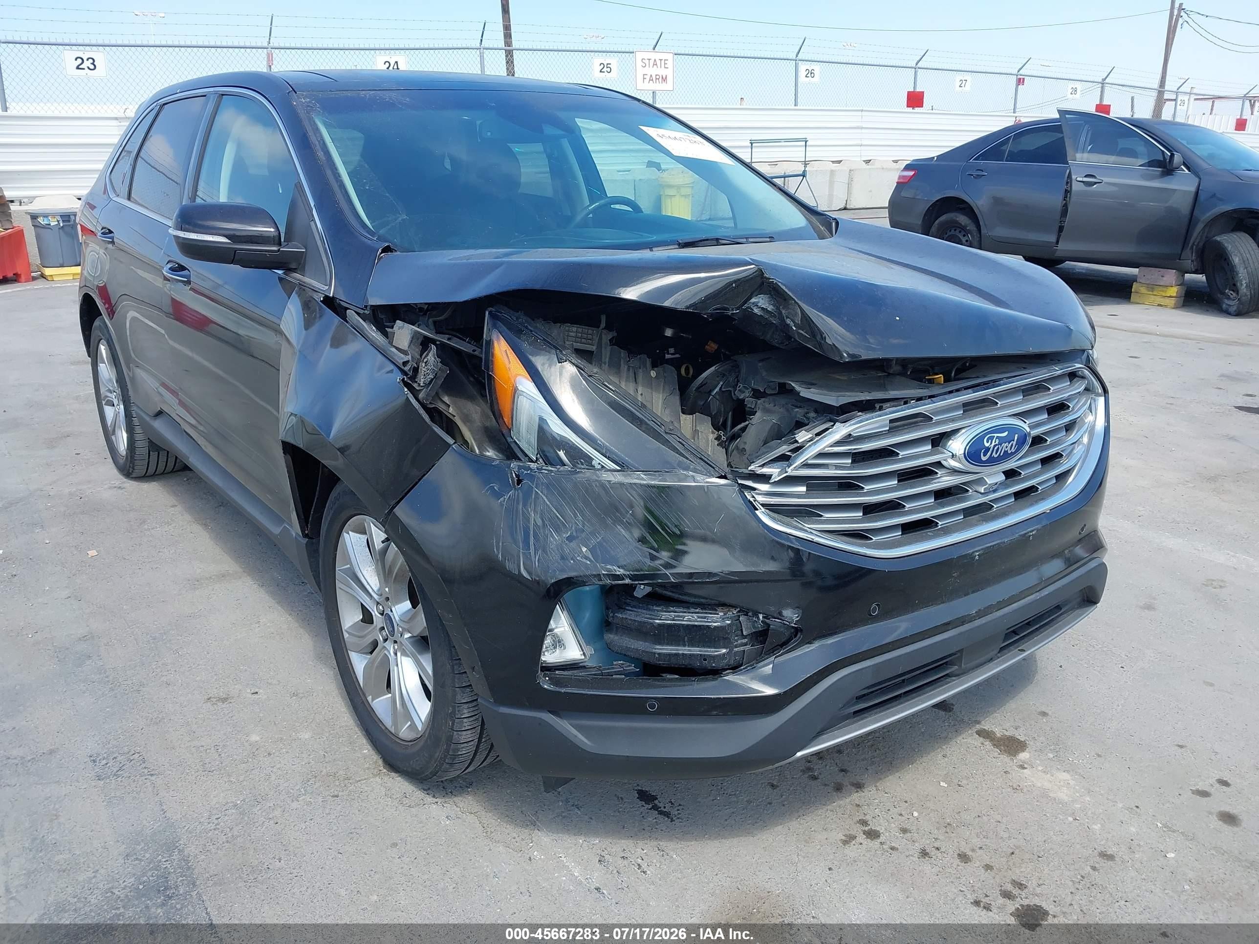 2019 Ford Edge Titanium Black vin: 2FMPK3K92KBC37348