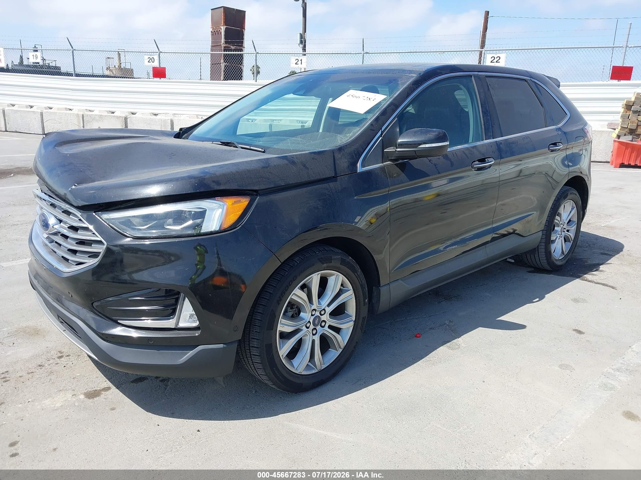 2019 Ford Edge Titanium Black vin: 2FMPK3K92KBC37348