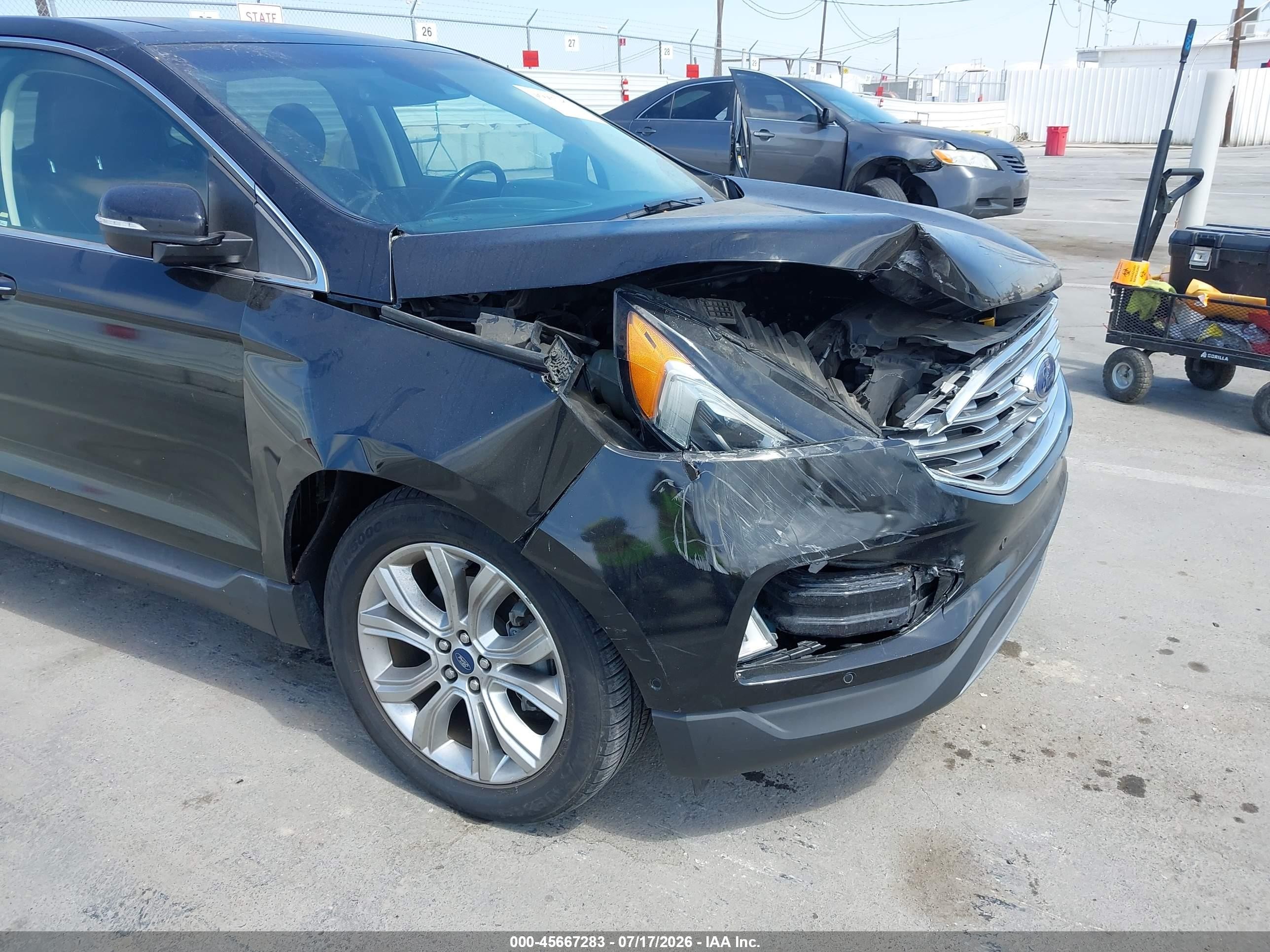 2019 Ford Edge Titanium Black vin: 2FMPK3K92KBC37348