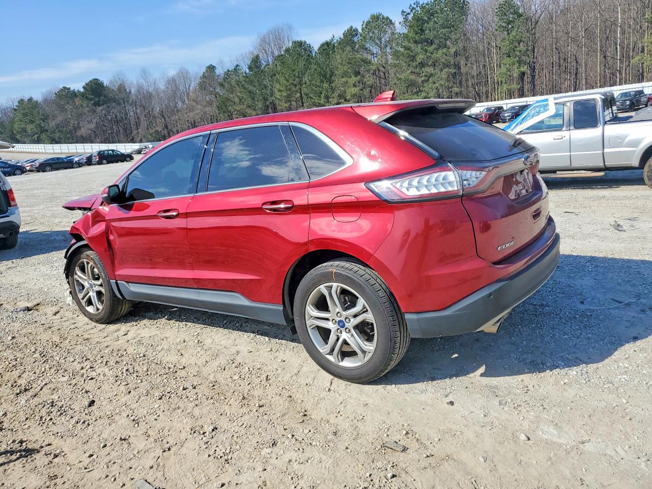 2016 Ford Edge Titanium Красный vin: 2FMPK3K94GBB81906
