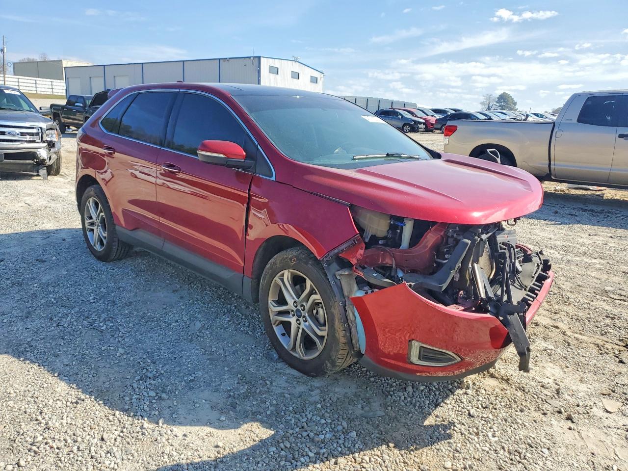 2016 Ford Edge Titanium Красный vin: 2FMPK3K94GBB81906