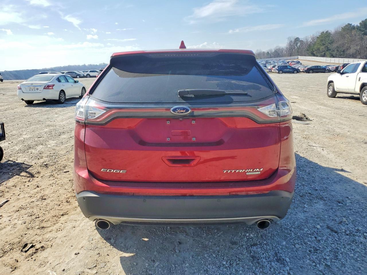2016 Ford Edge Titanium Красный vin: 2FMPK3K94GBB81906