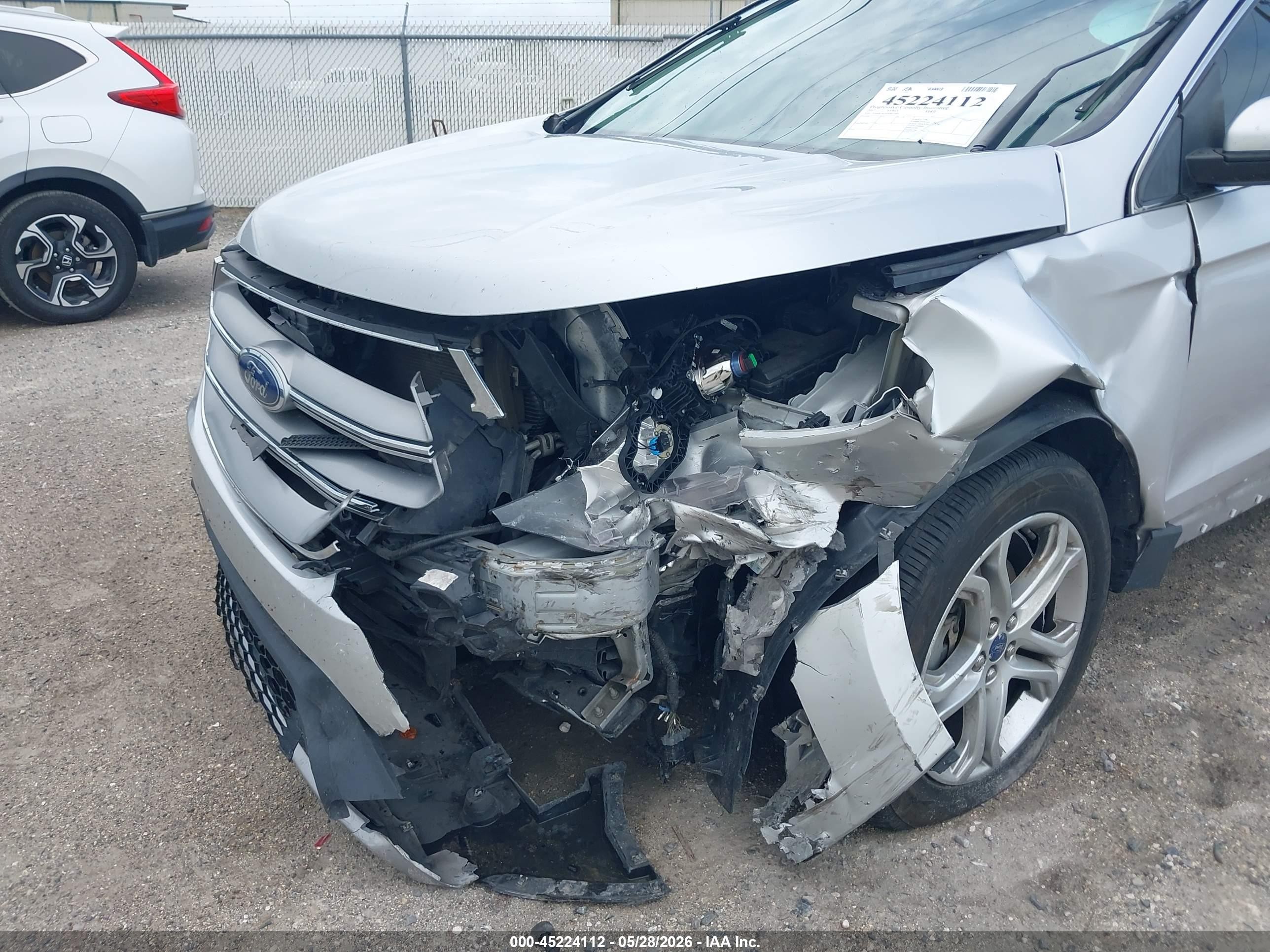 2017 Ford Edge Titanium Silver vin: 2FMPK3K94HBB19844