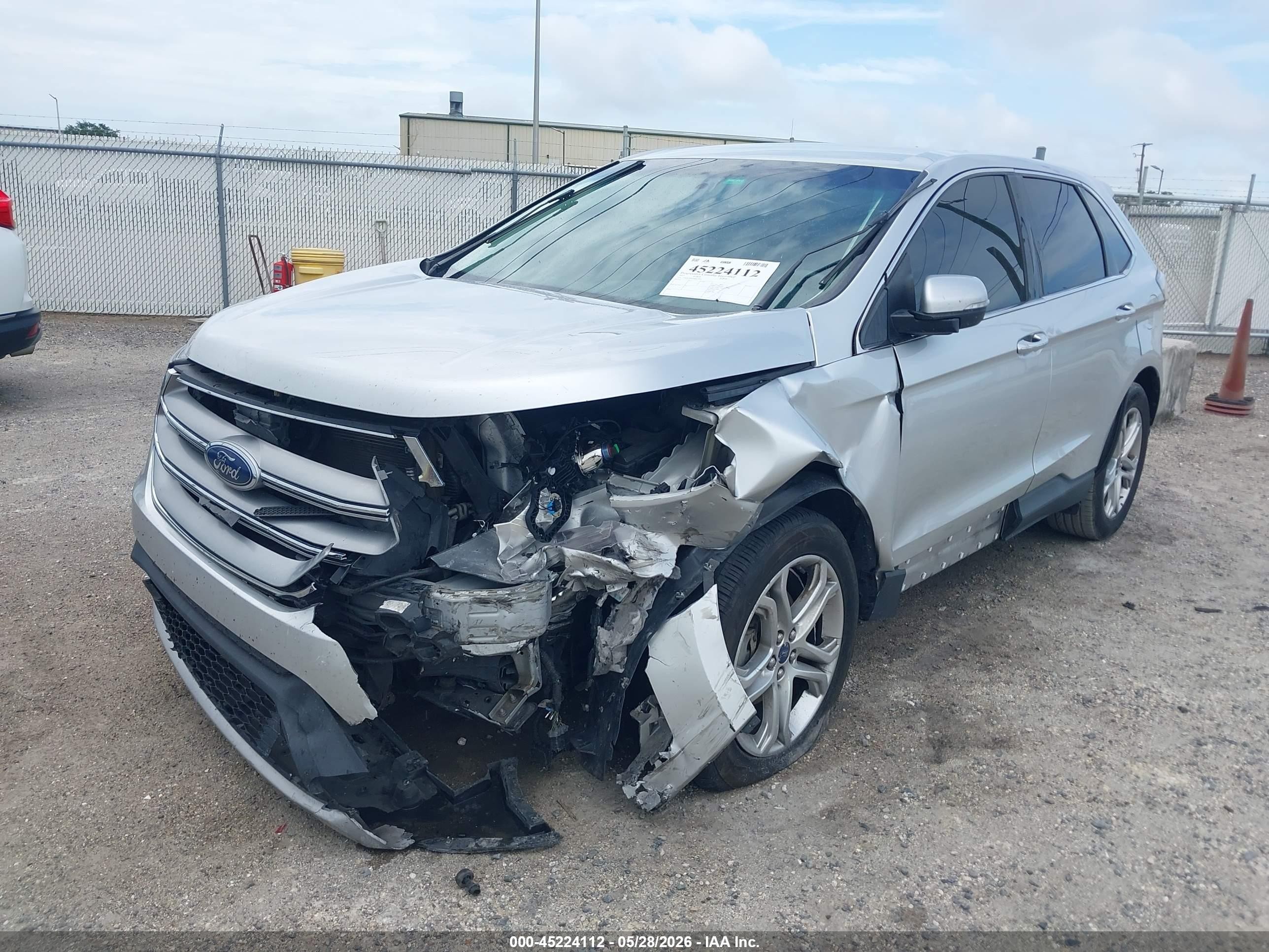 2017 Ford Edge Titanium Silver vin: 2FMPK3K94HBB19844