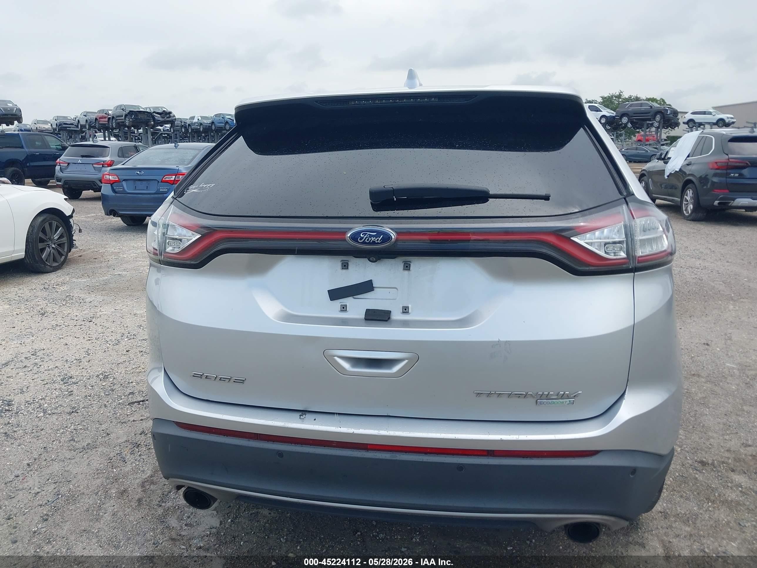 2017 Ford Edge Titanium Silver vin: 2FMPK3K94HBB19844