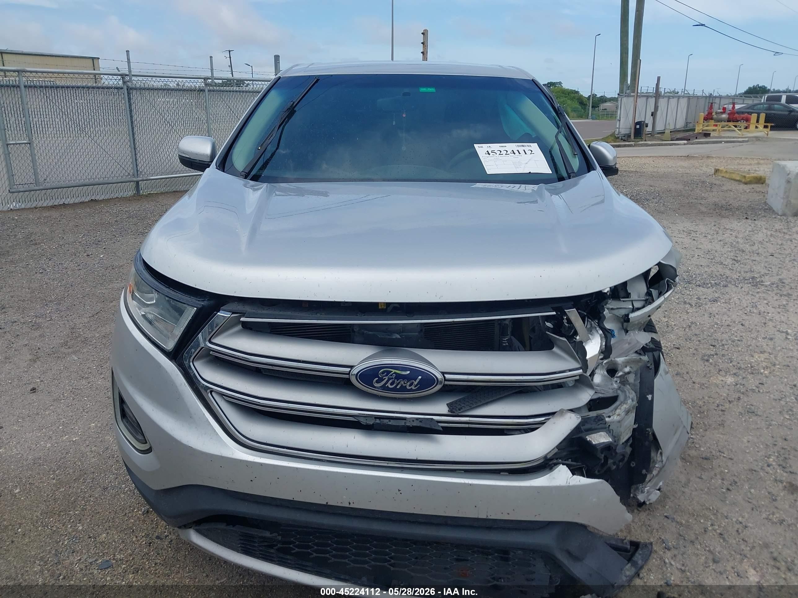 2017 Ford Edge Titanium Silver vin: 2FMPK3K94HBB19844