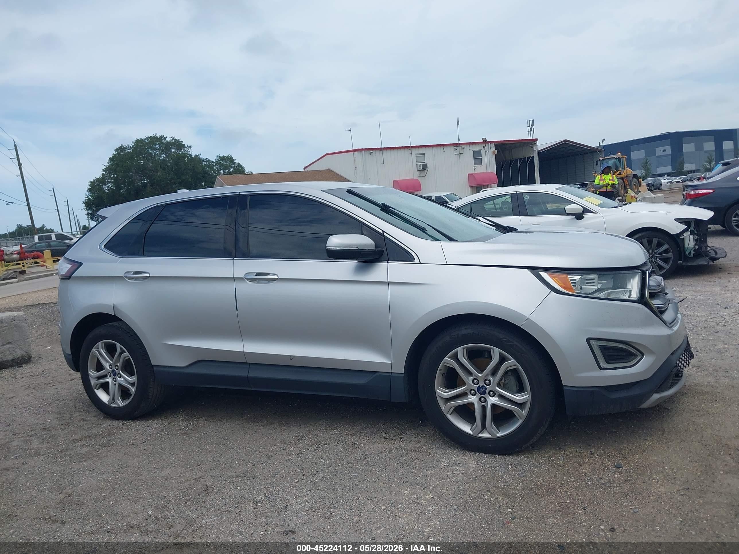 2017 Ford Edge Titanium Silver vin: 2FMPK3K94HBB19844