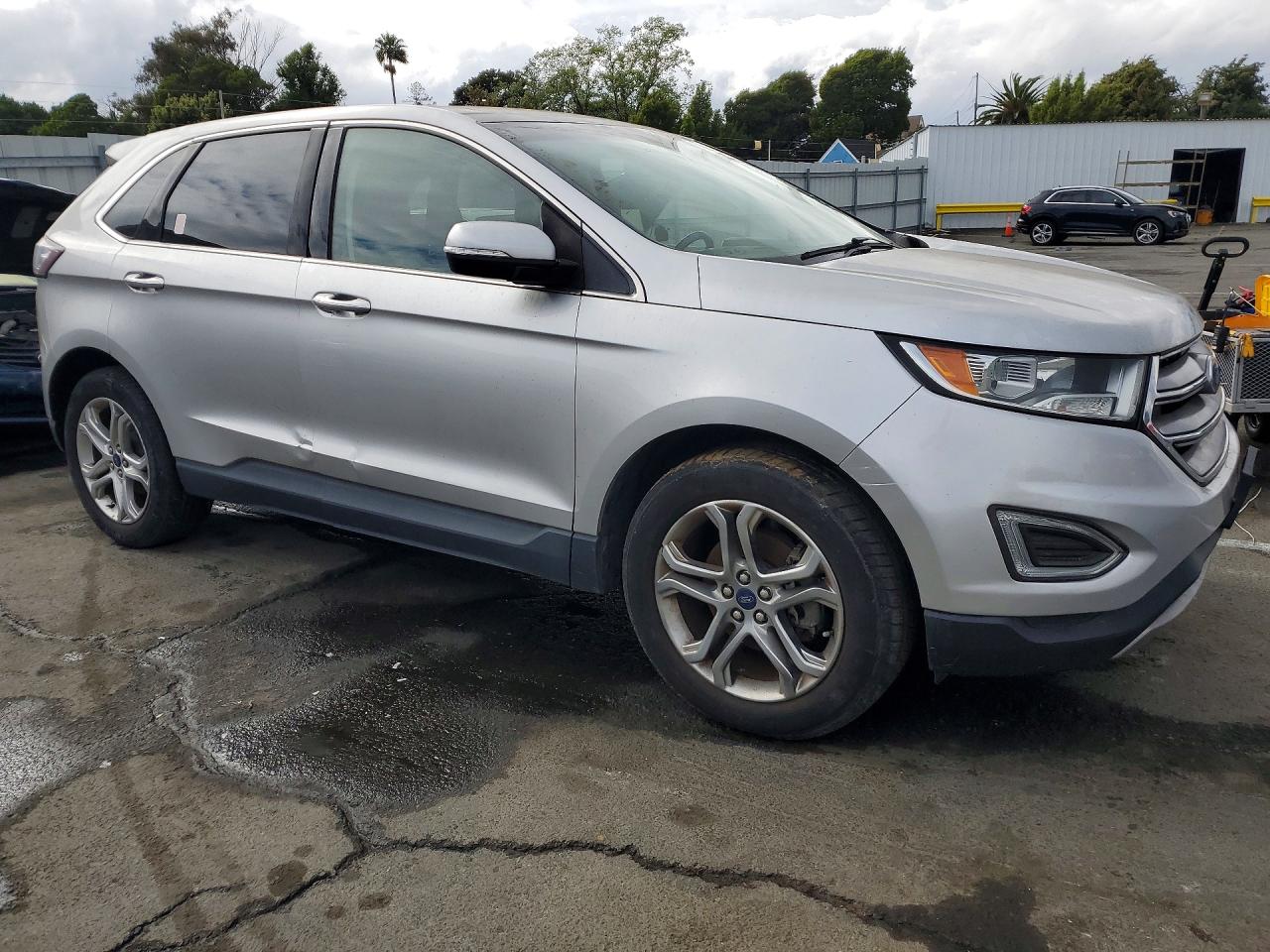 2017 Ford Edge Titanium Silver vin: 2FMPK3K94HBB75394