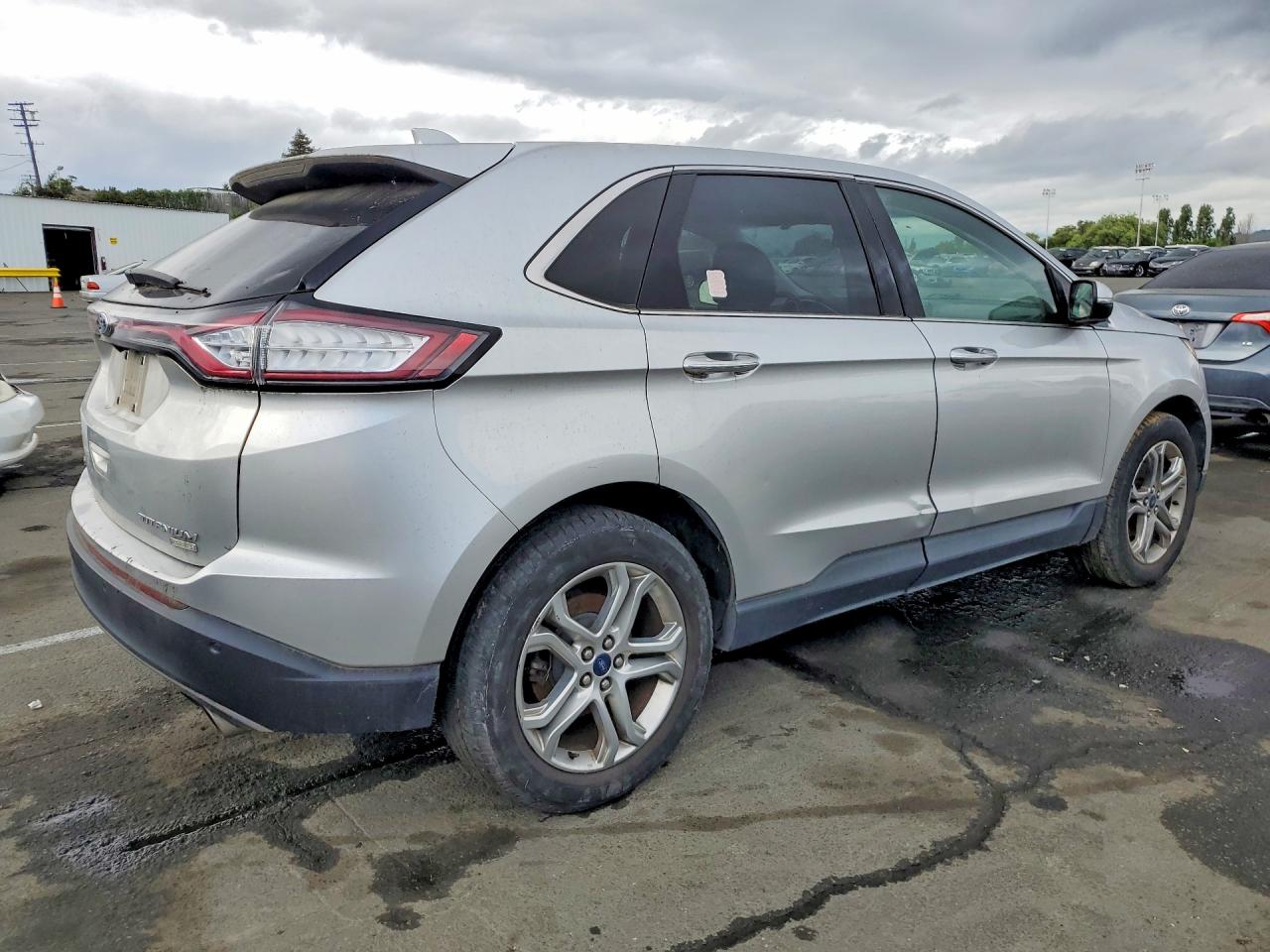 2017 Ford Edge Titanium Silver vin: 2FMPK3K94HBB75394