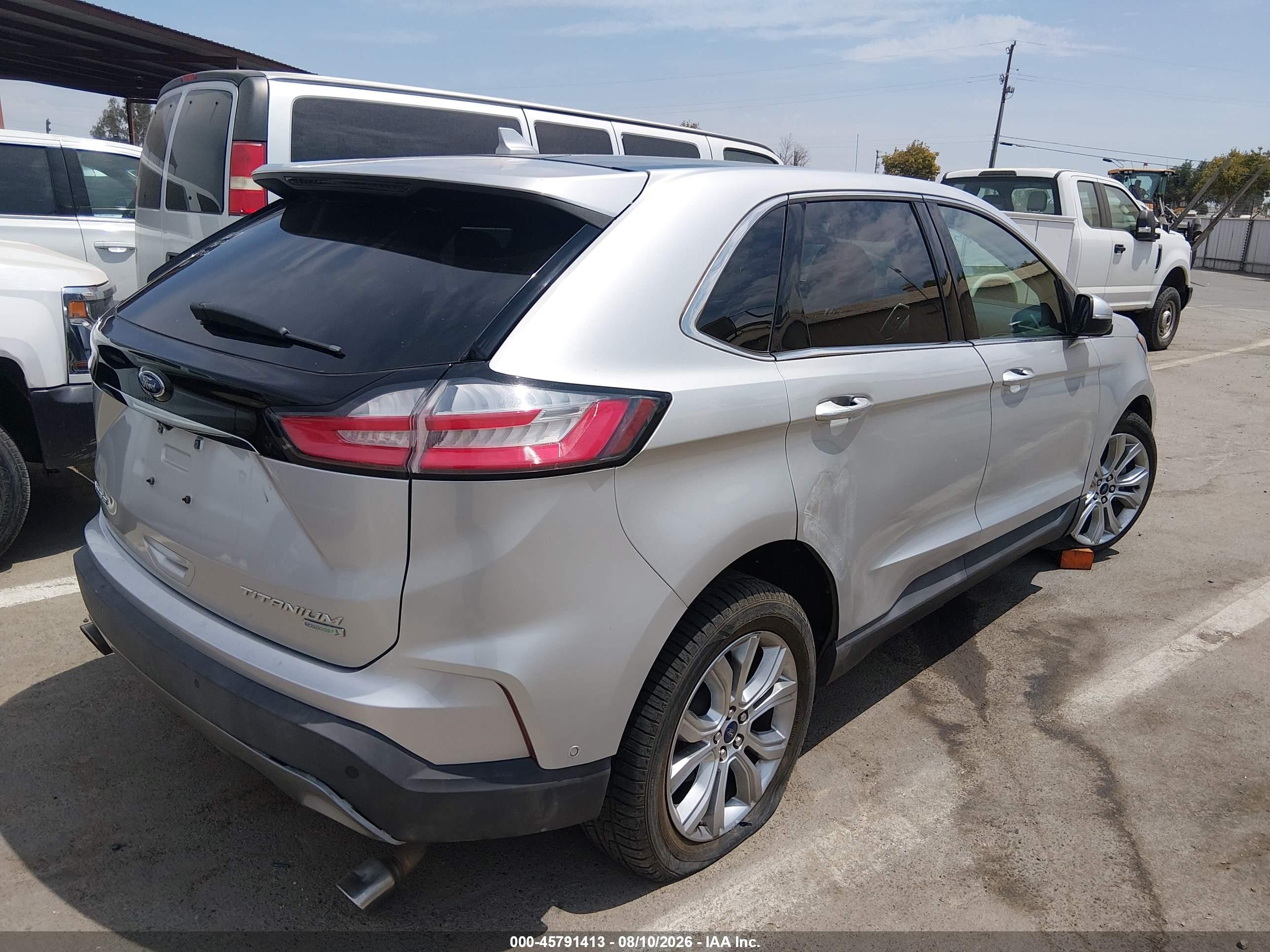 2019 Ford Edge Titanium Silver vin: 2FMPK3K94KBB81204