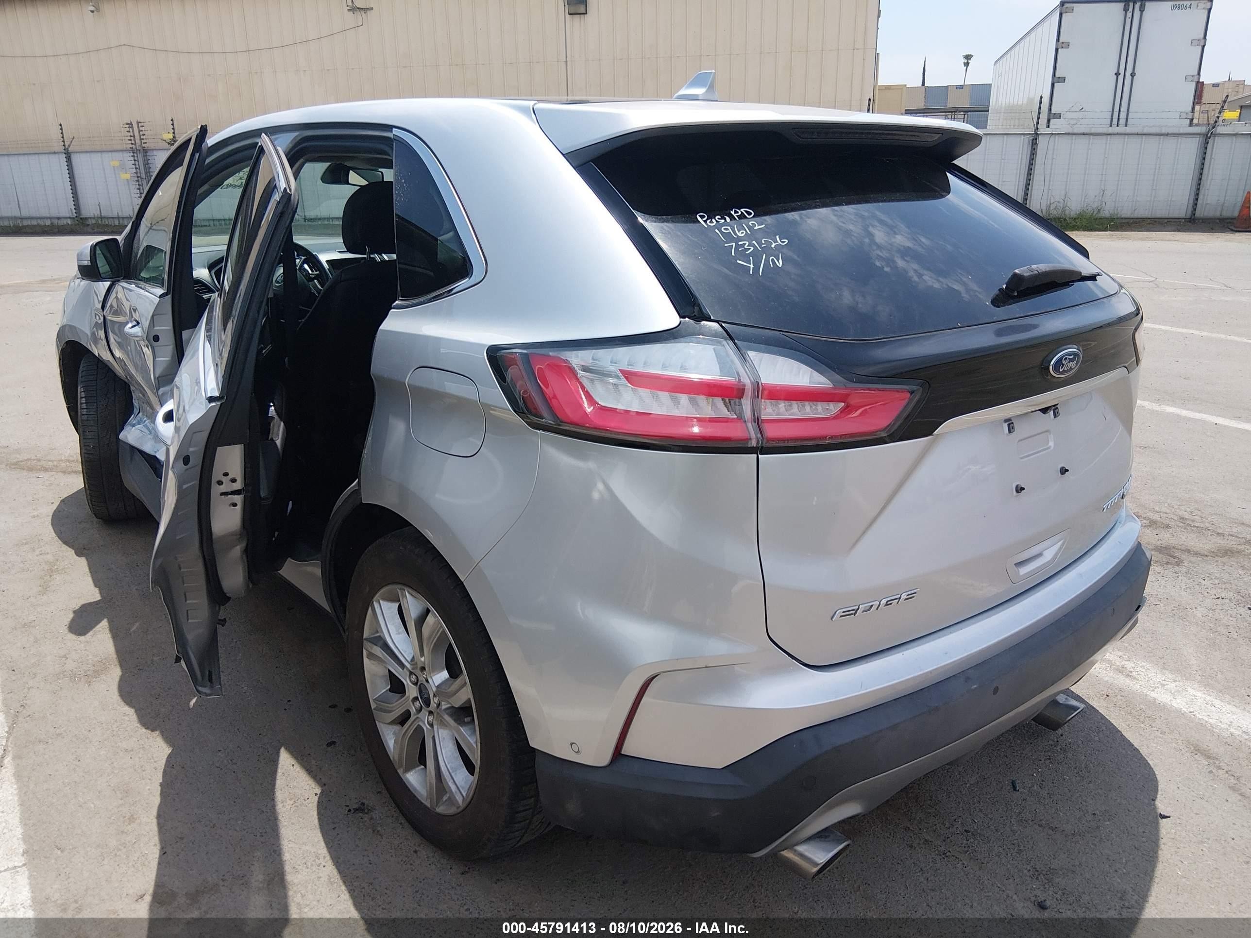 2019 Ford Edge Titanium Silver vin: 2FMPK3K94KBB81204