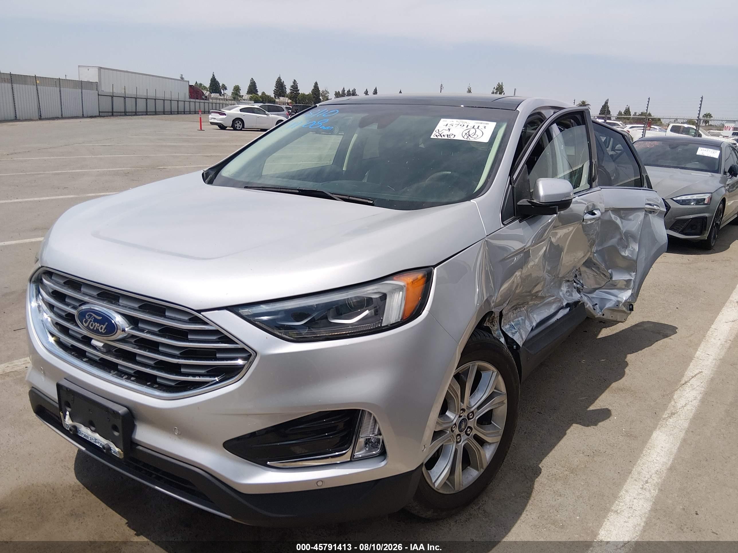 2019 Ford Edge Titanium Silver vin: 2FMPK3K94KBB81204